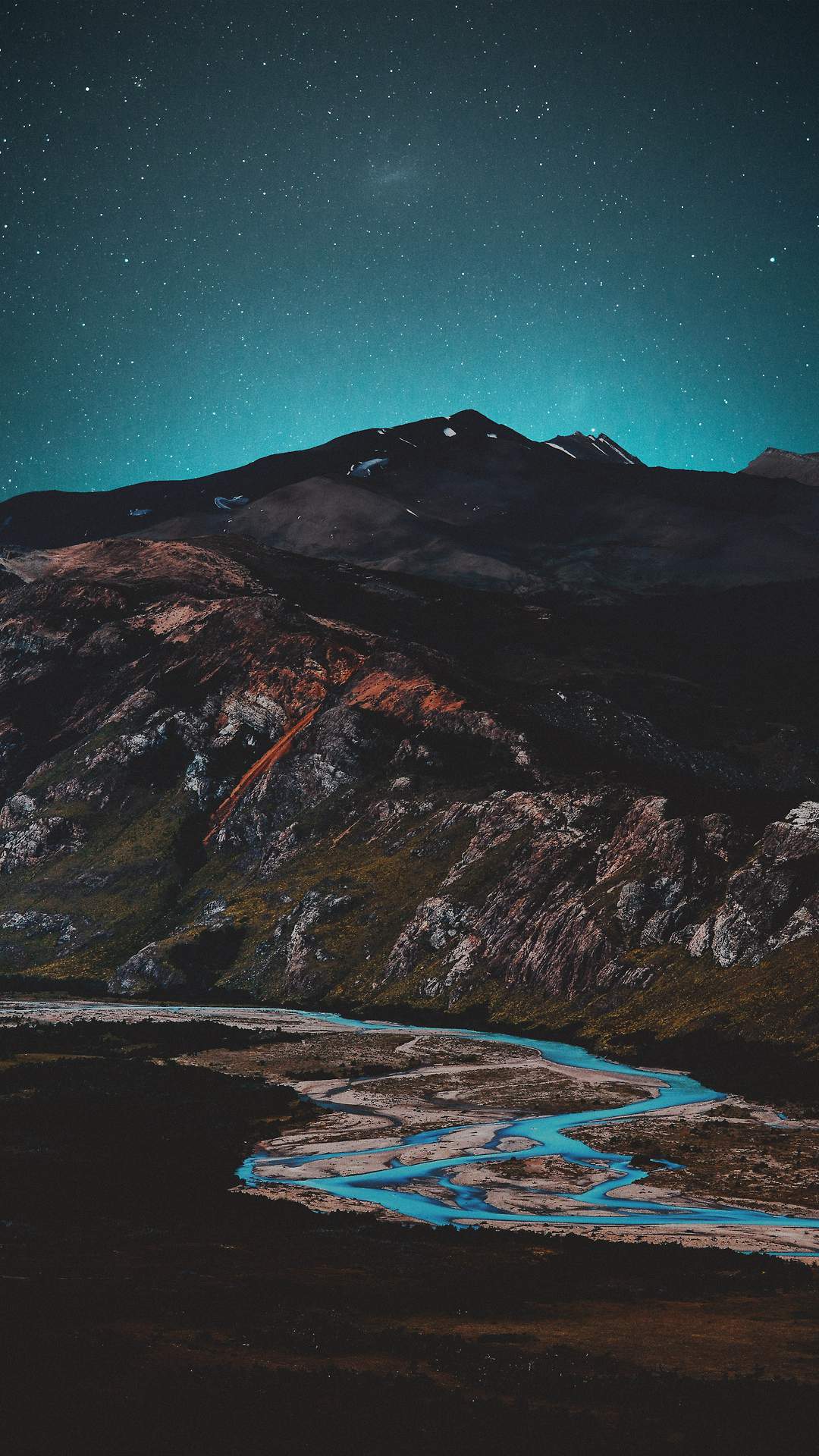 1080x1920 Starry Night Mountain Lake IPhone Wallpaper Wallpaper : iPhone Wallpaper