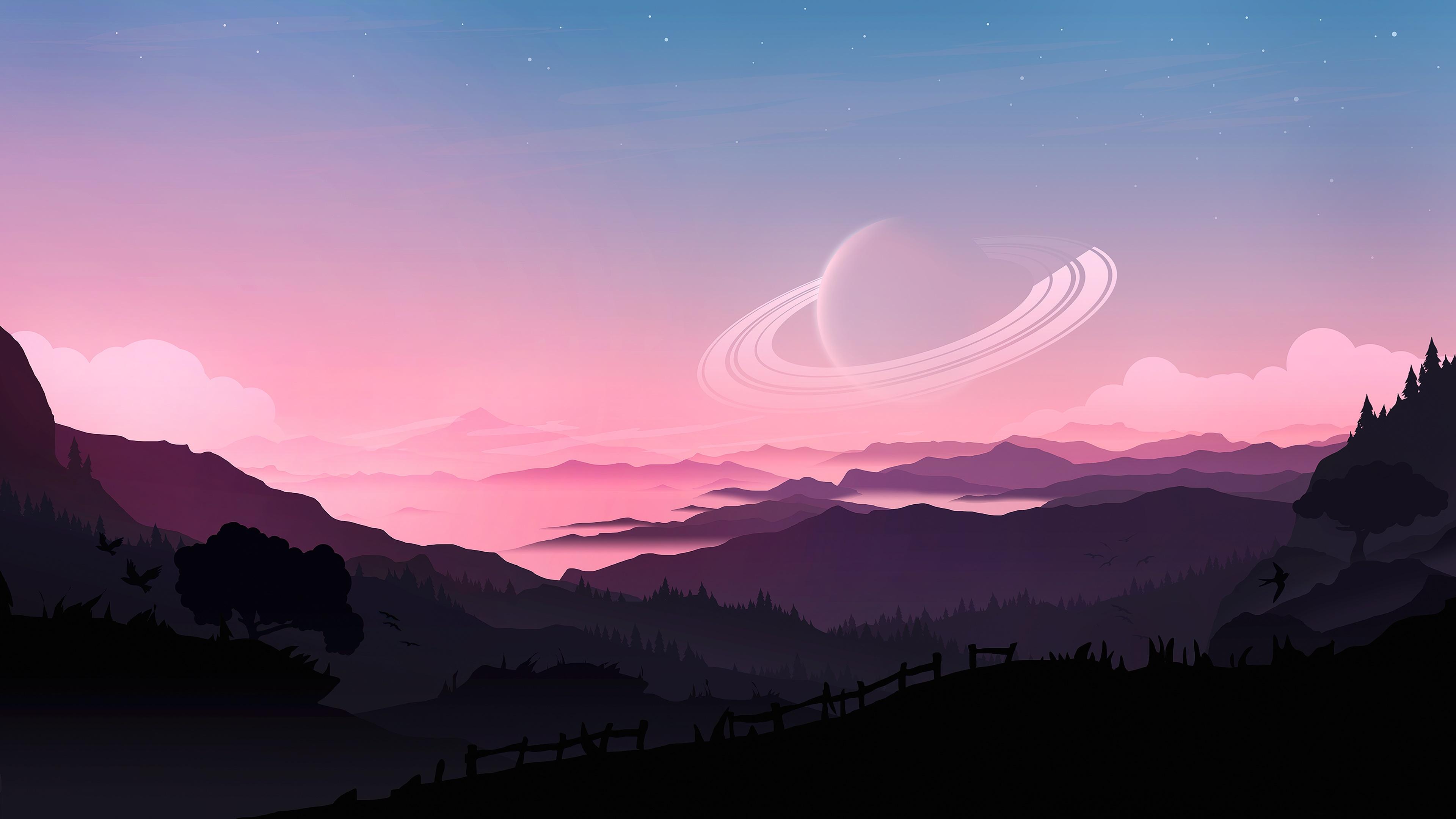 3840x2160 wallpaper, mountain, scenery, landscape, sky, planet, art, 4k, HD Gallery HD Wallpaper