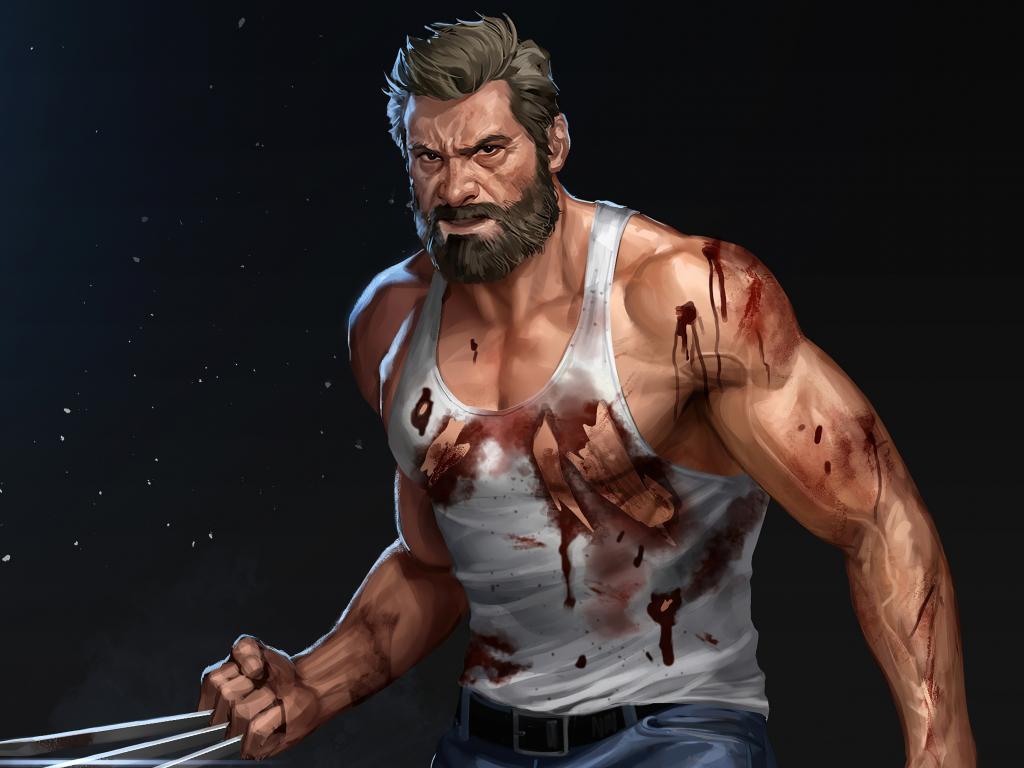 1024x768 Wallpaper wolverine, hugh jackman, fan art desktop wallpaper, HD image, picture, background, 014fb8
