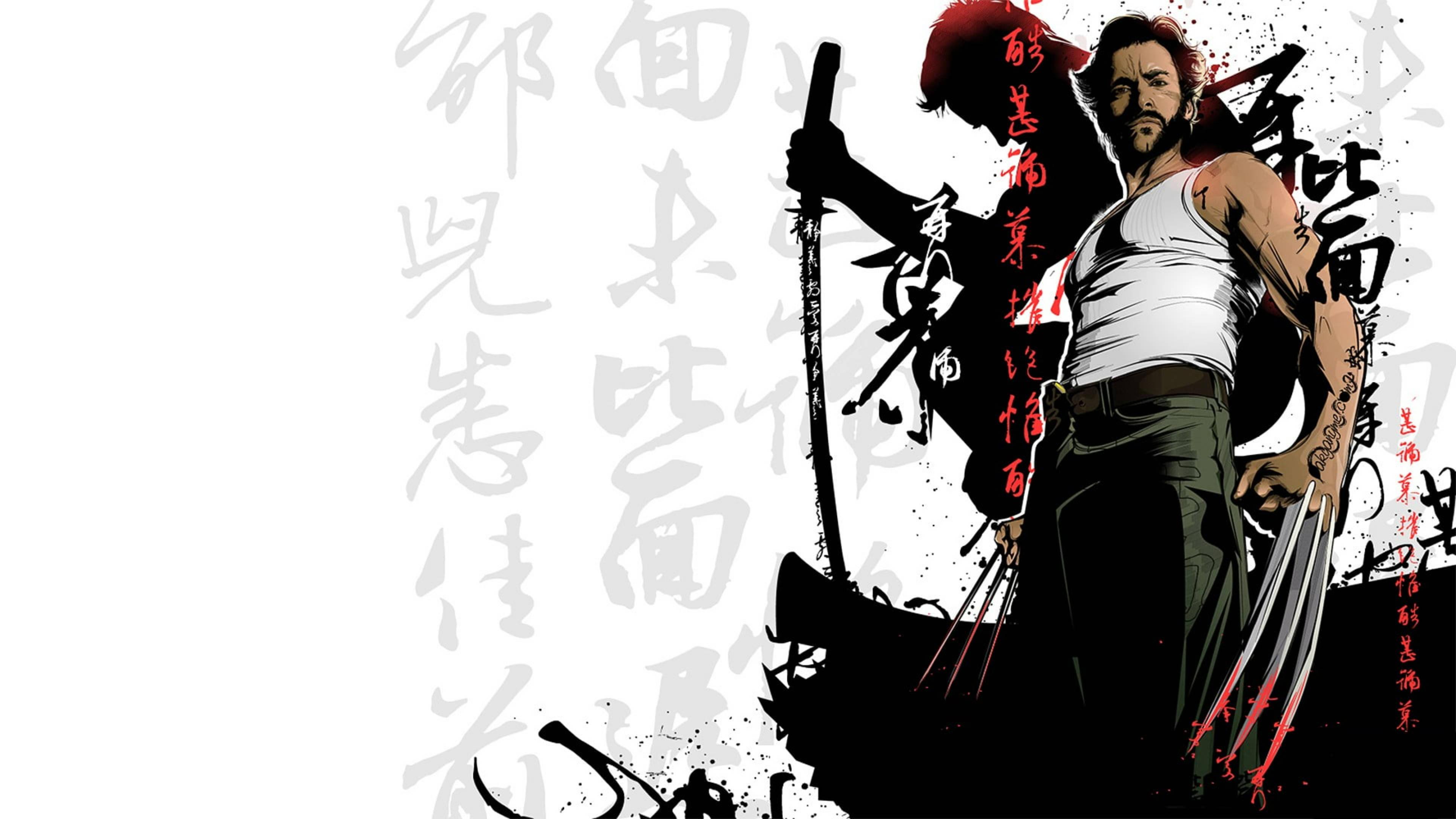 3840x2160 Download Hugh Jackman Wolverine Vector Art Wallpaper