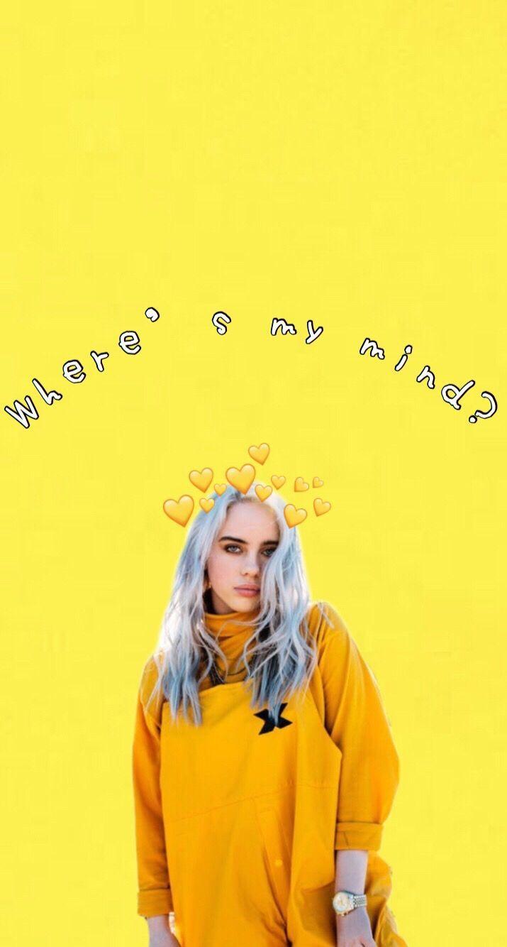 715x1334 Billie Eilish Yellow Wallpaper