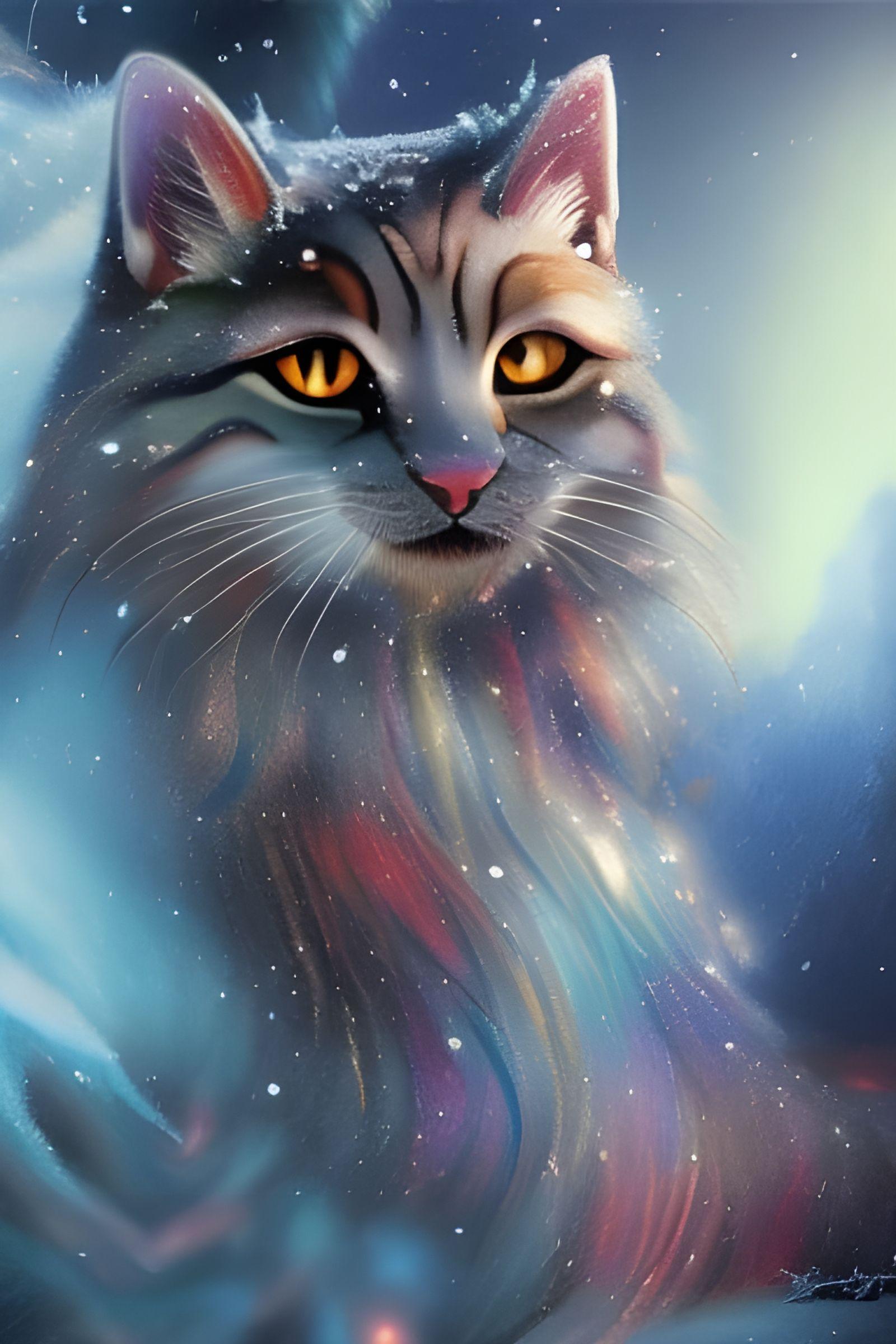 Cat Art Winter Wallpapers - Top Free Cat Art Winter Backgrounds ...