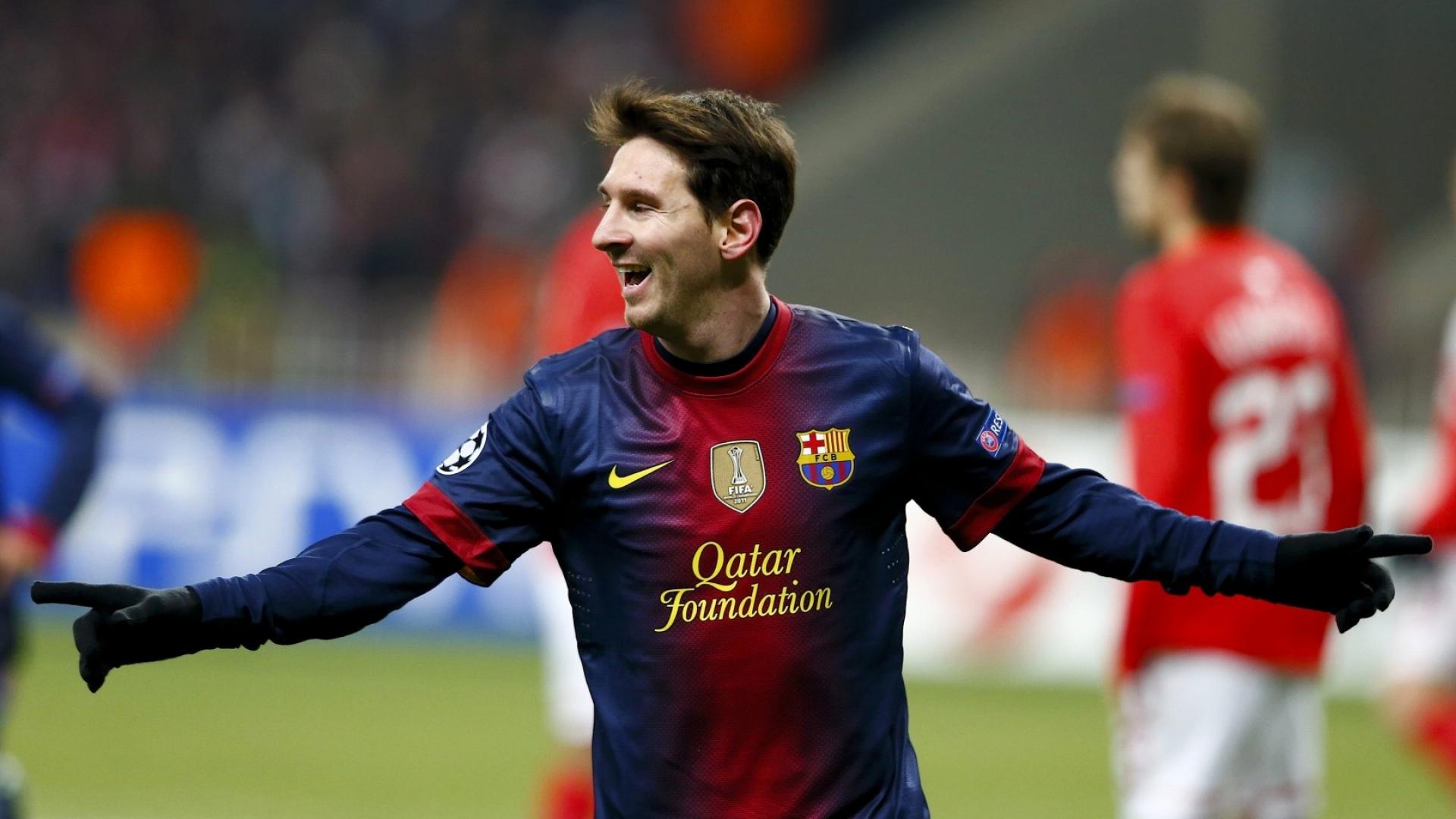 1920x1080 Wallpaper lionel messi, leo club, shape, fc barcelona, ??champions league, uefa, soccer player, star, sports, football
