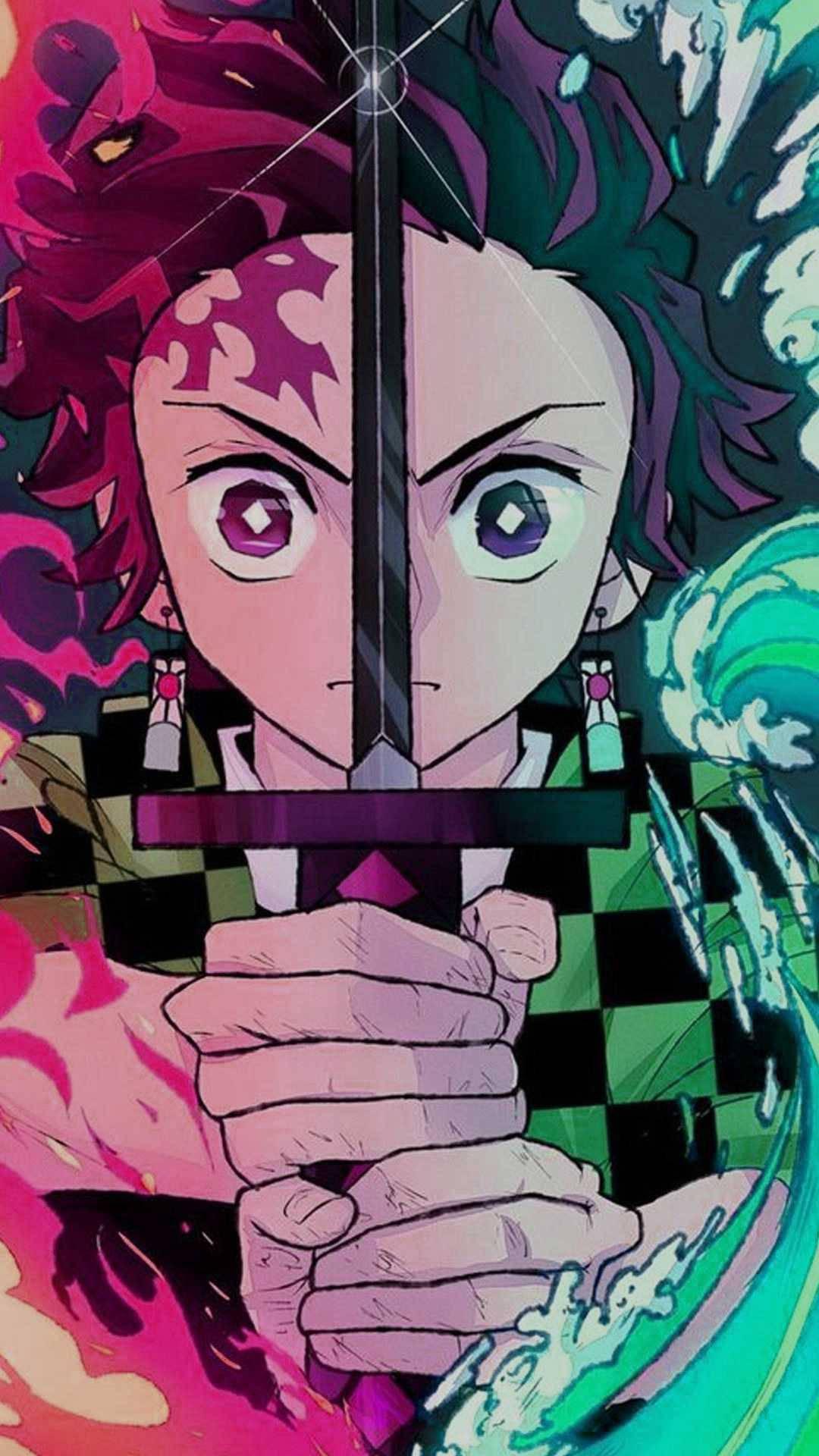 1080x1920 Download Tanjiro Forehead Mark Demon Slayer IPhone Wallpaper