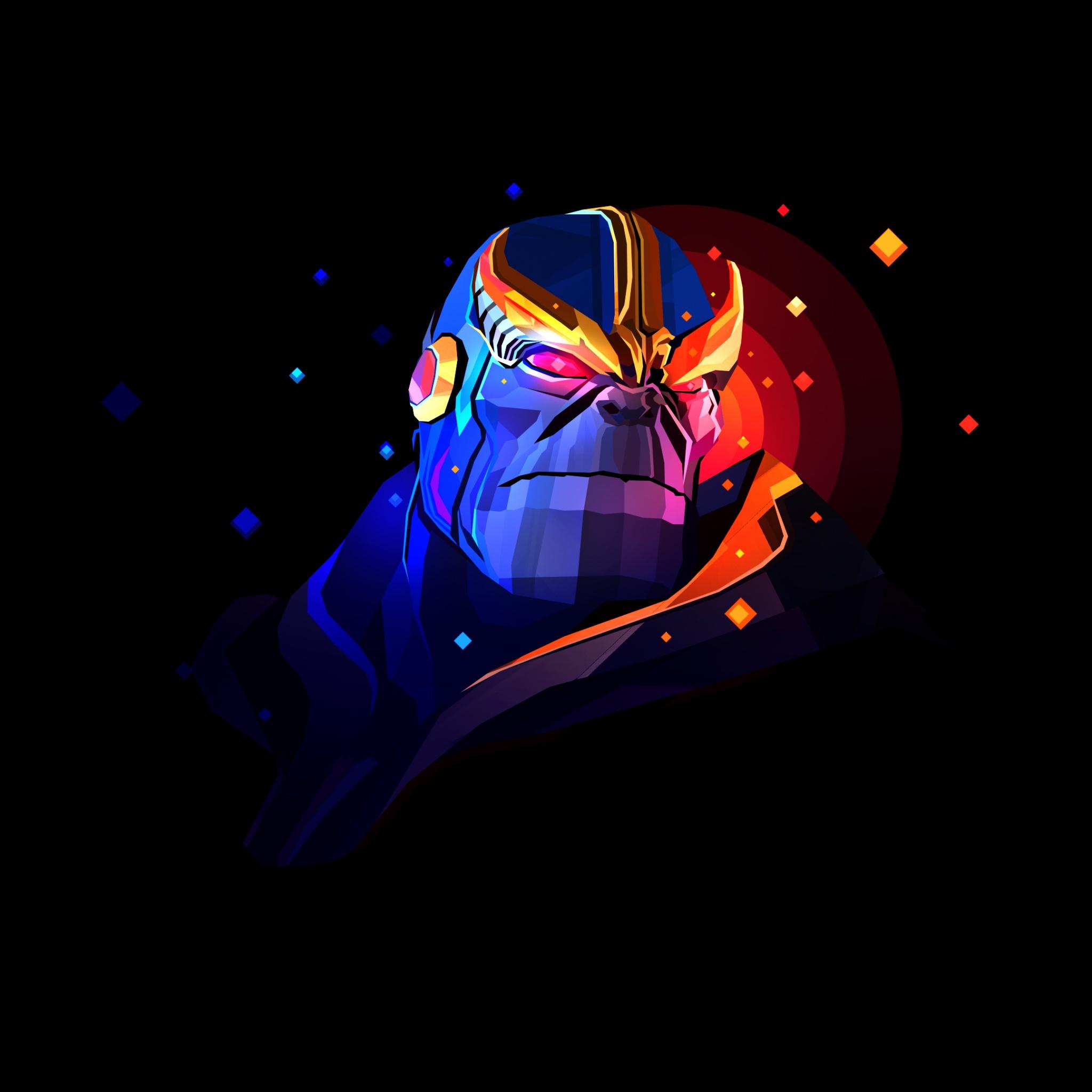 2048x2048 Thanos Wallpaper 4K, Marvel Comics, AMOLED, Graphics CGI