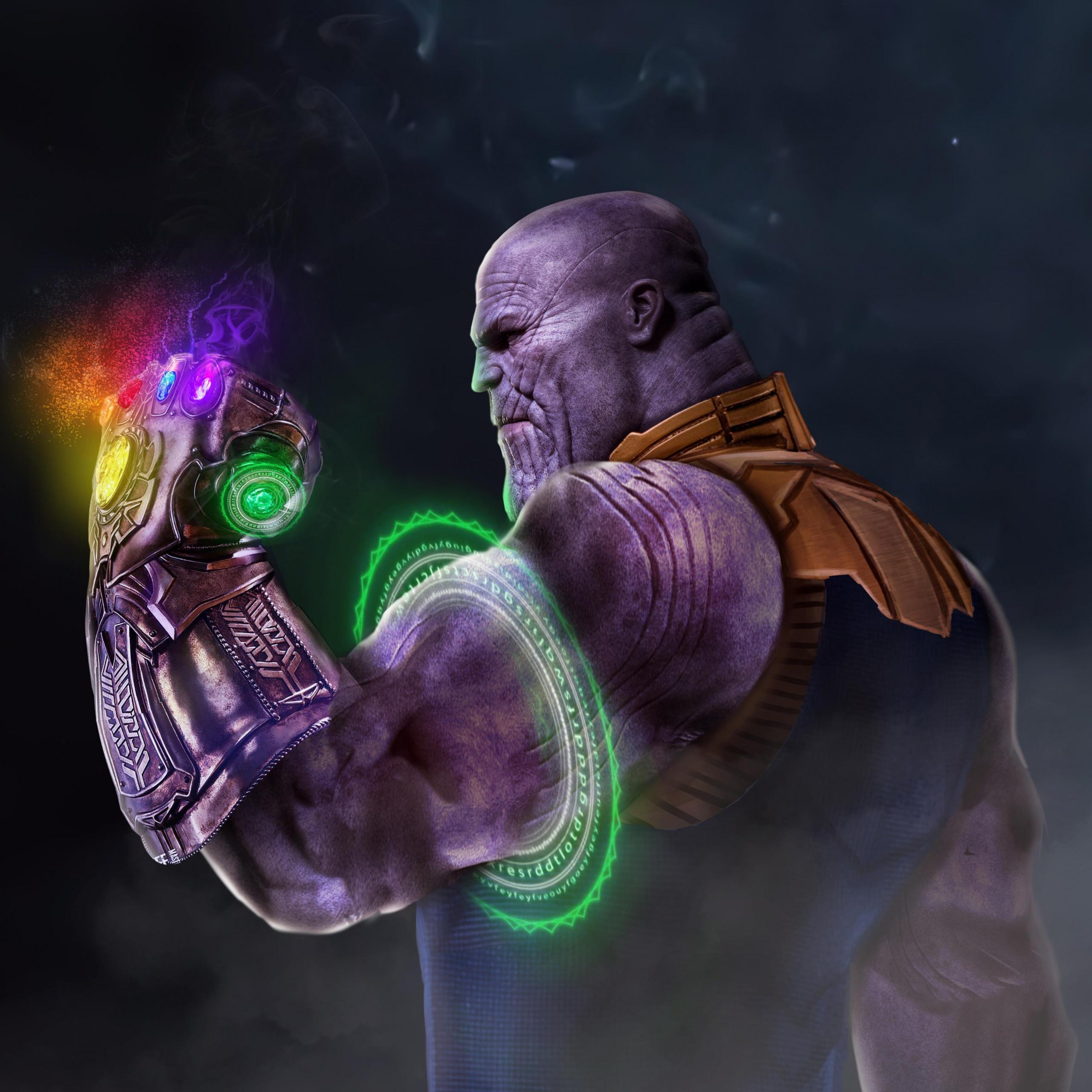 2560x2560 Thanos Wallpaper 4K, Infinity Gauntlet, Graphics CGI