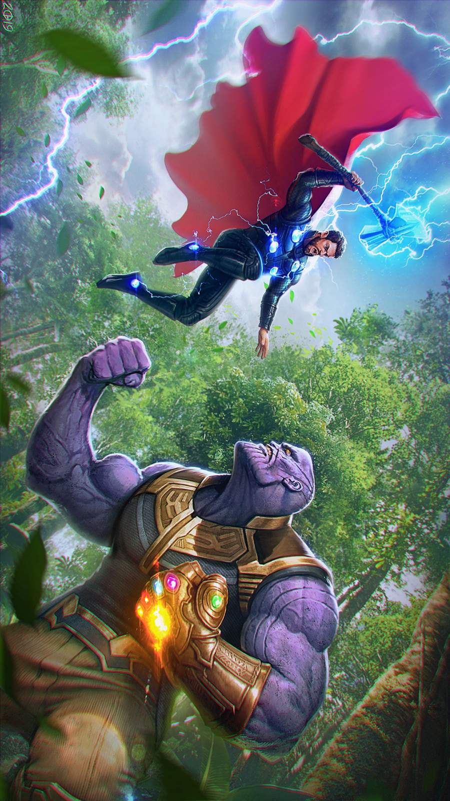900x1600 Thor Vs Thanos IPhone Wallpaper Wallpaper : iPhone Wallpaper