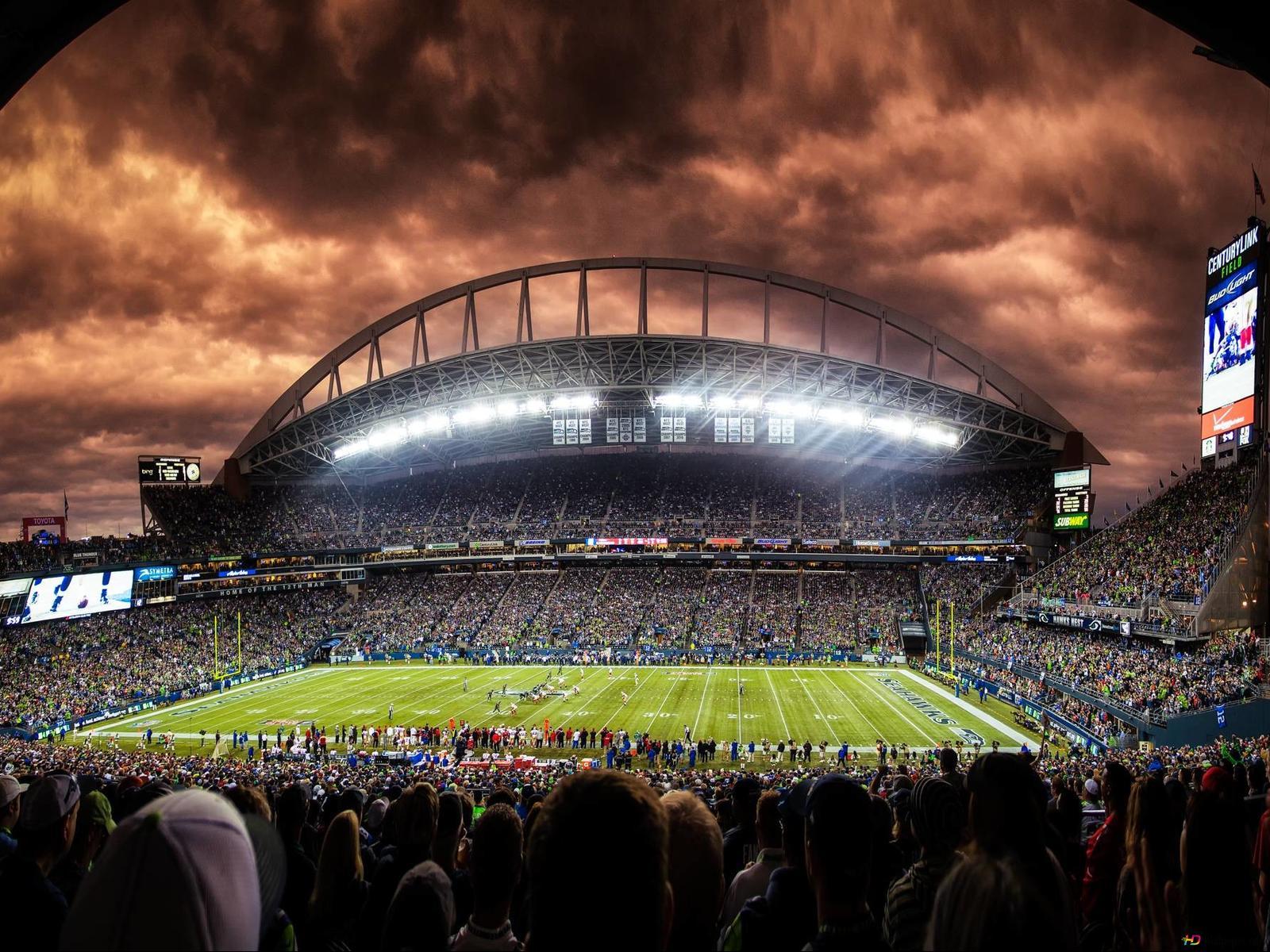 1600x1200 American football stadium image with crowd audience 2K wallpaper download