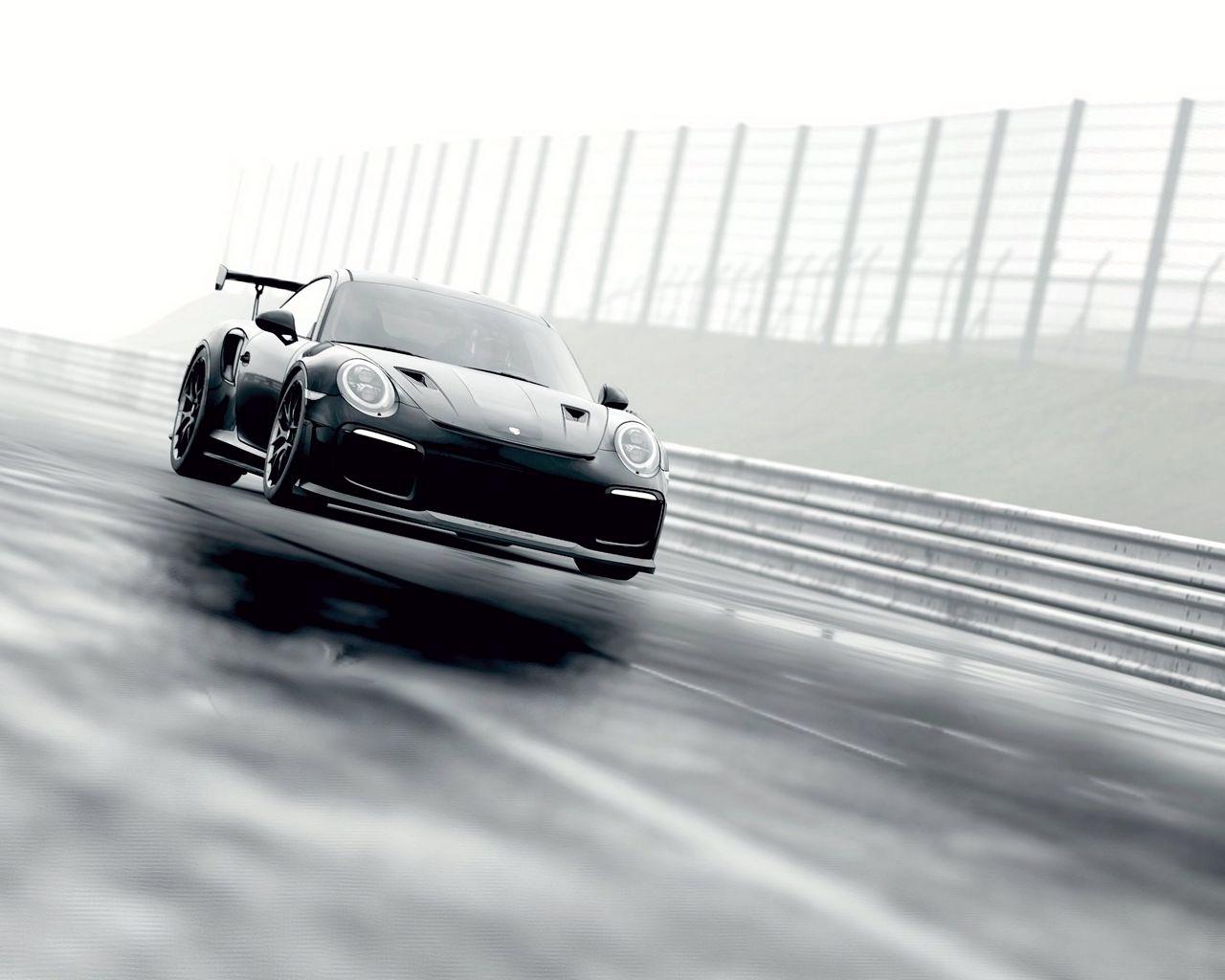 1280x1024 Download wallpaper 1280x1024 porsche 911 gt2 rs, porsche porsche, sports car, racing, fog standard 5:4 HD background