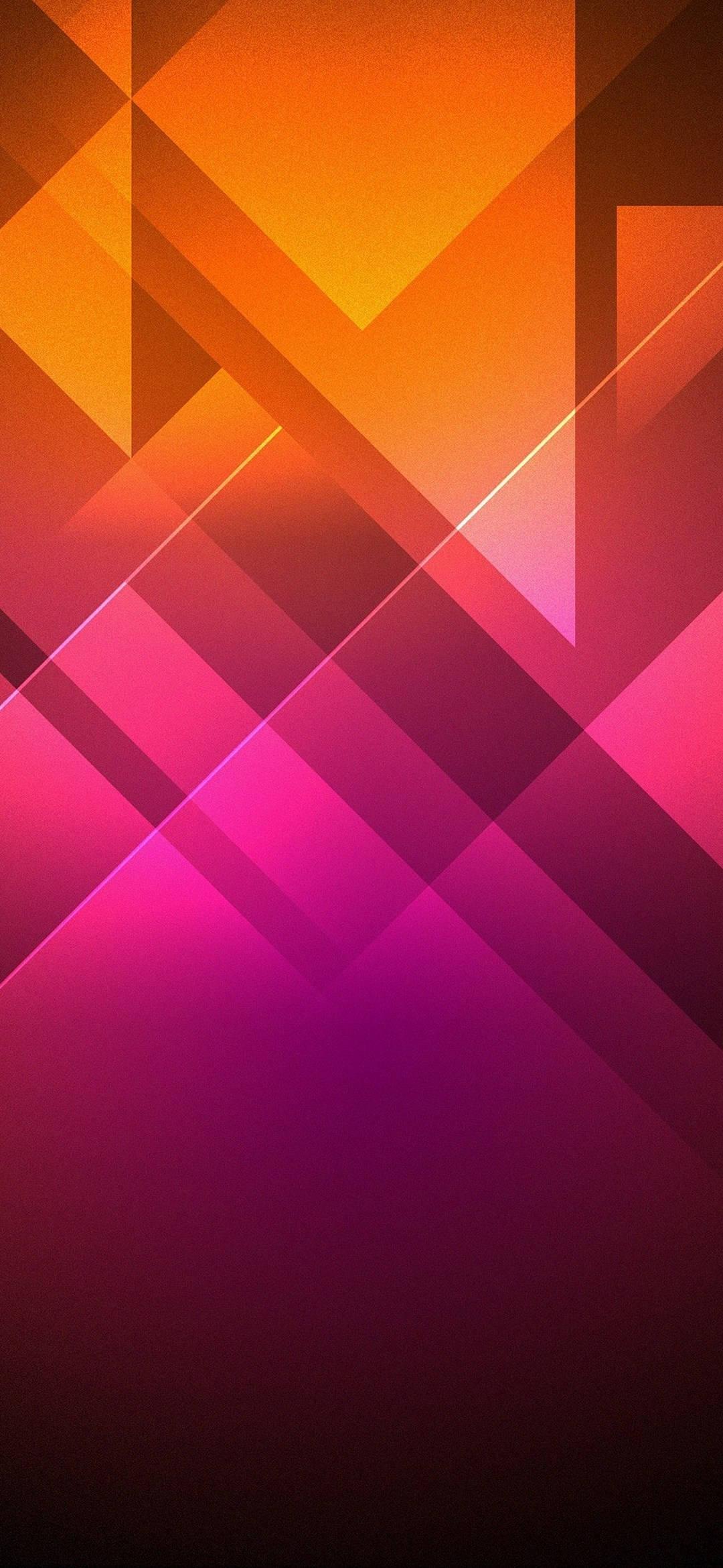1080x2340 Download Pixel 5 Orange And Pink Vector Wallpaper