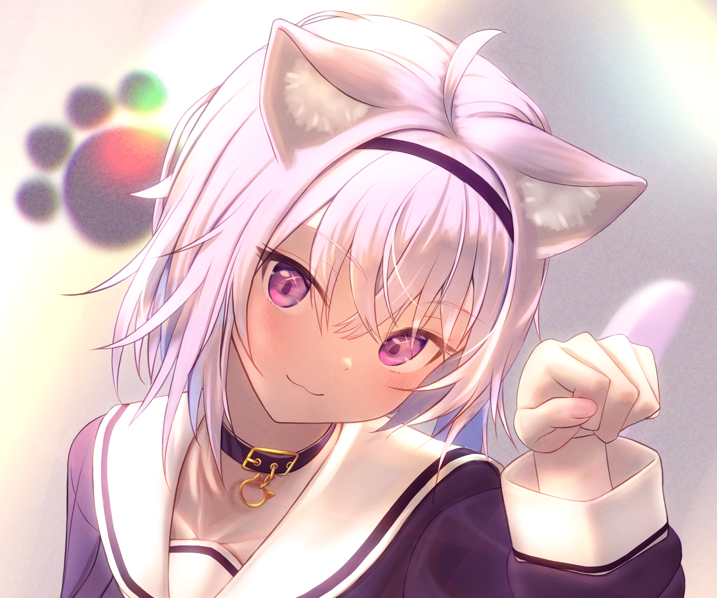 2455x2046 Nekomata Okayu HD Wallpaper and Background