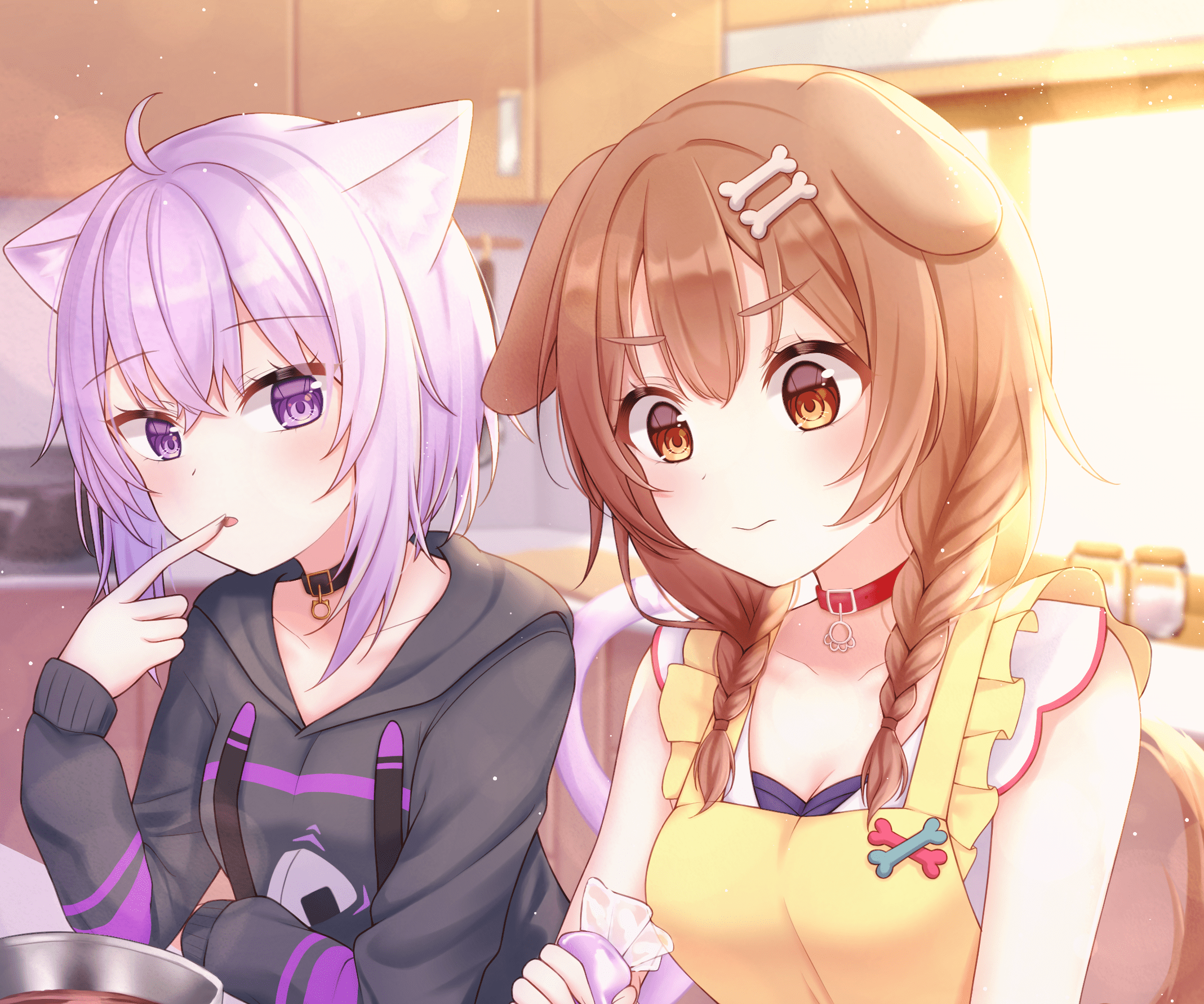 2137x1781 Nekomata Okayu HD Wallpaper and Background