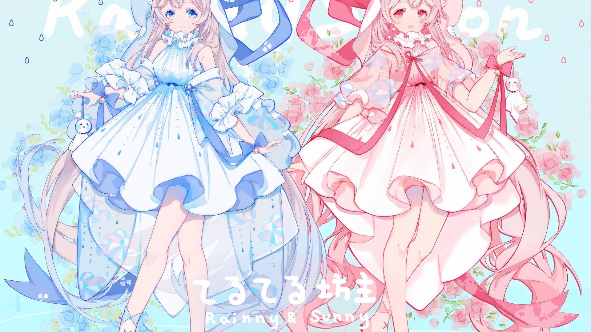 1920x1080 Desktop Wallpaper Cute Anime Girls, Friends, Original, 4k, HD Image, Picture, Background, D1af89