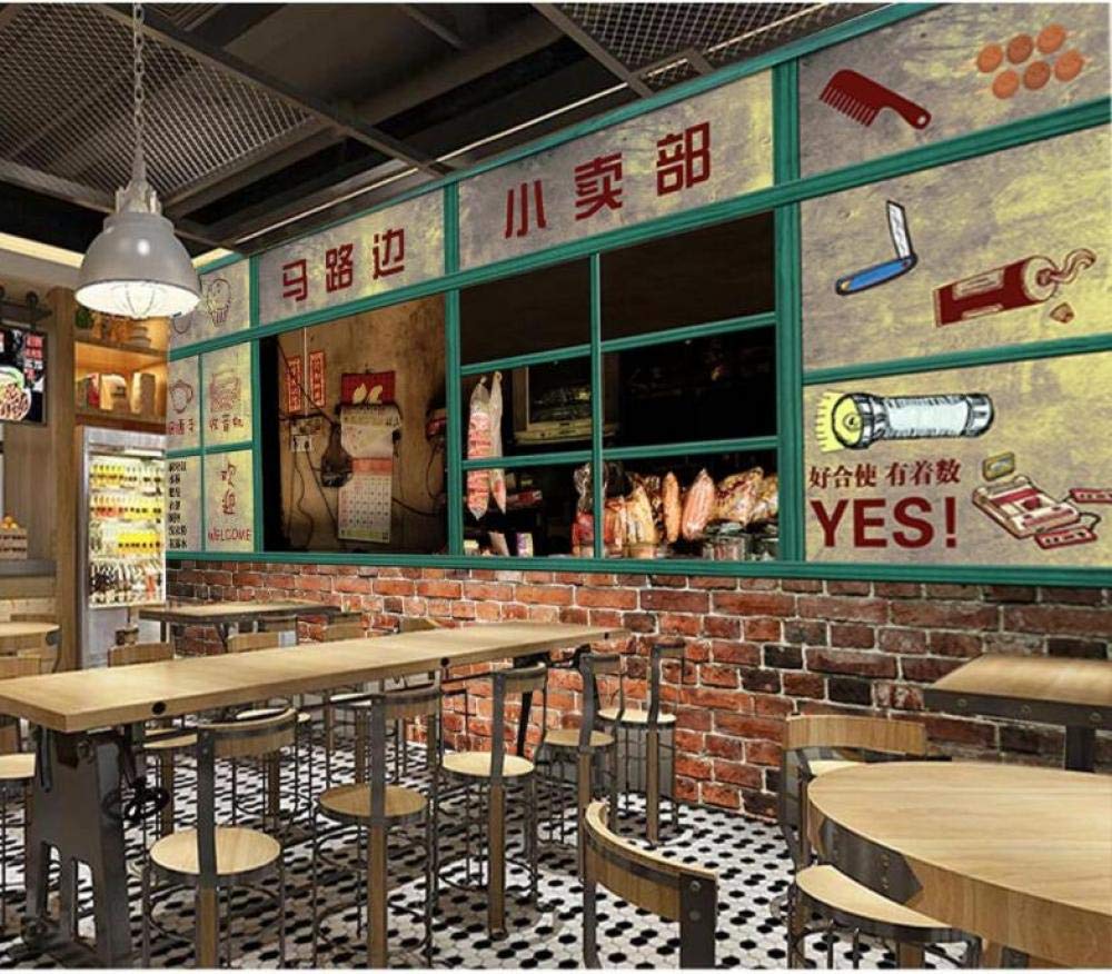 1000x876 Wall Murals 3D Wallpaper Nostalgic Supply And Sales Station Canteen Tea Shop Tooling Wall 3D Wall Mural Living Room Sofa Tv Wall Bedroom Wallpaper 150Cmx105Cm