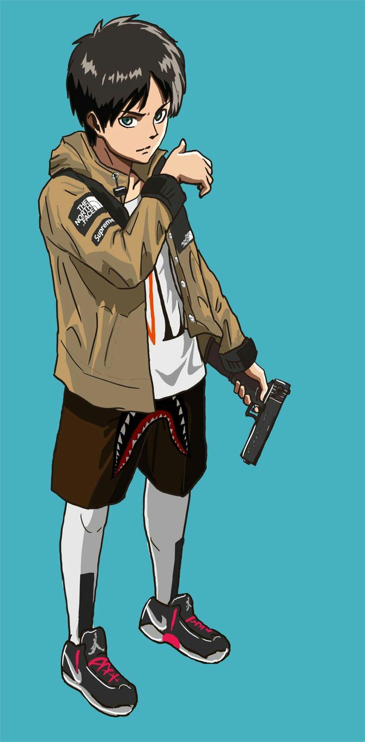 736x1494 Shingeki no Kyojin Eren x TNF. Anime hypebeast, Anime, Hypebeast anime