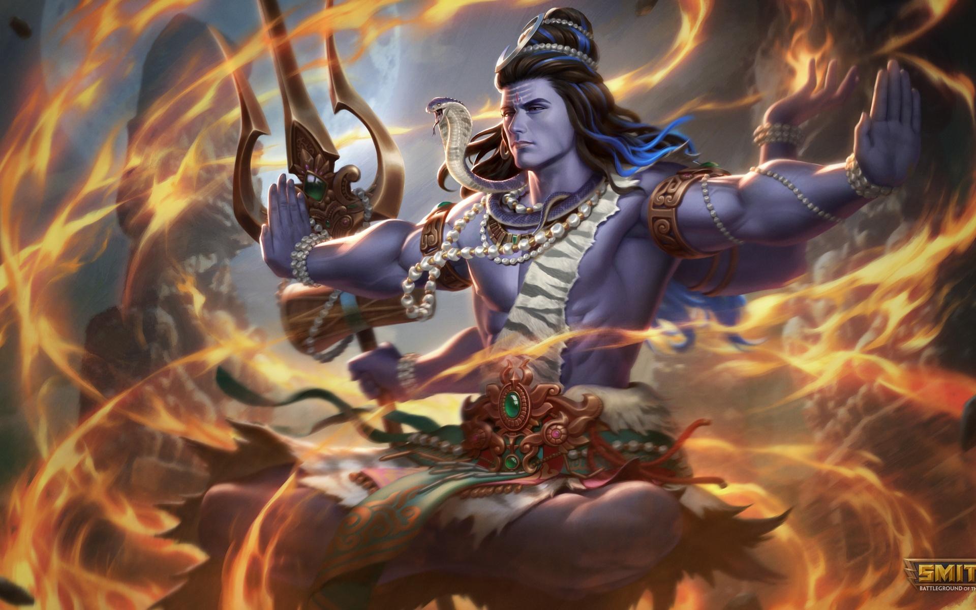 1920x1200 Lord Shiva Wallpaper 4K, The Destroyer, Smite, 2022 Games
