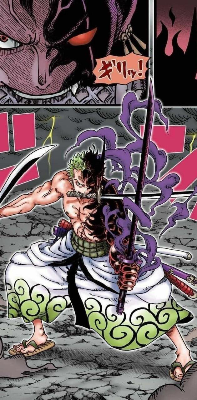 630x1280 One Piece Zoro Wano wallpaper