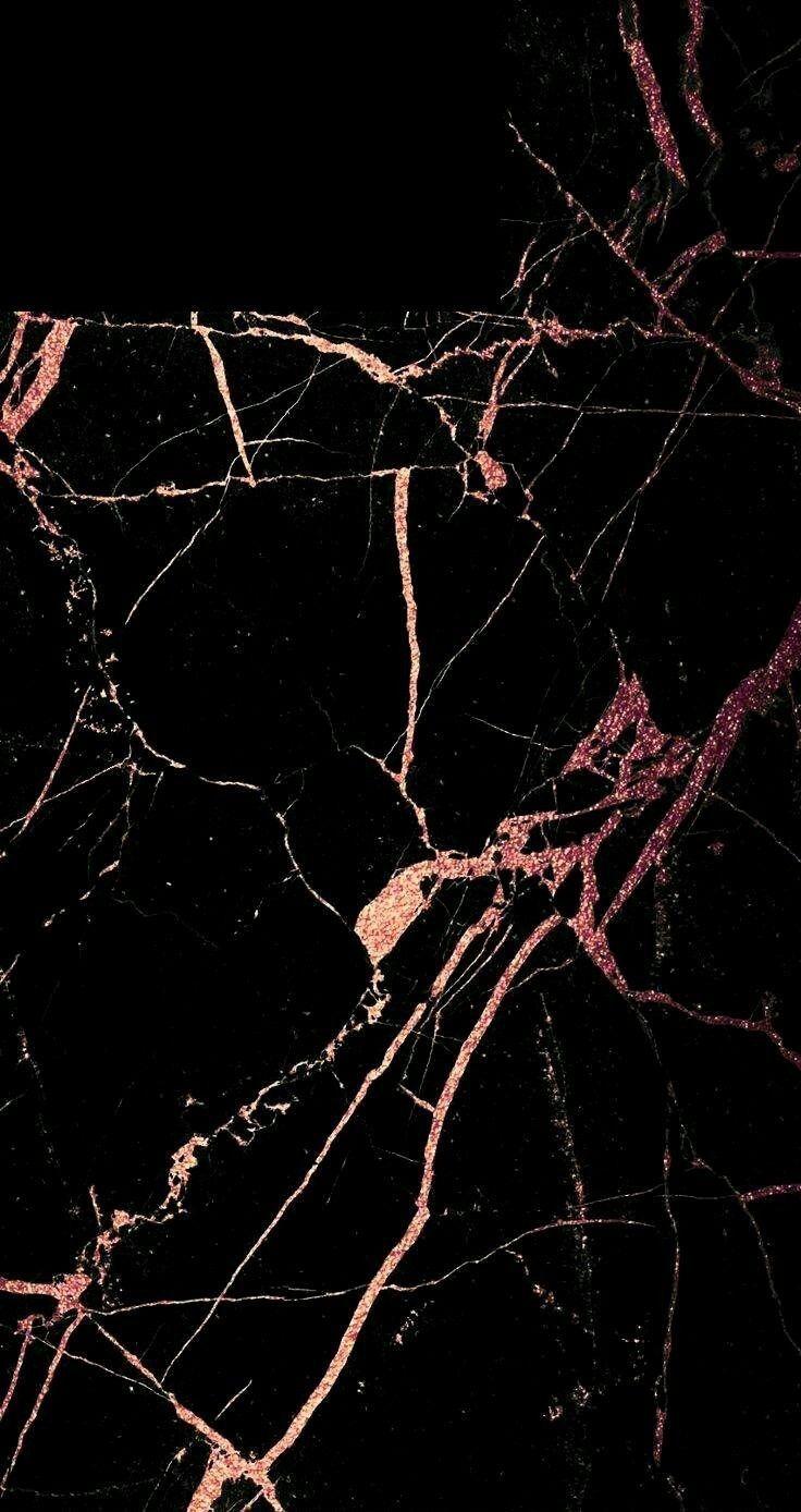 736x1388 Black And Rose Gold Marble. Syfy Futuristic Cosmy Dark Fantasy
