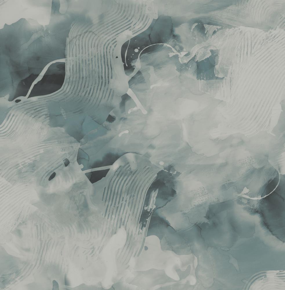 983x1000 Seabrook Designs 56 Sq Ft Sea Green And Pearl Notch Trowel Abstract Unpasted Wallpaper In The Wallpaper Department At