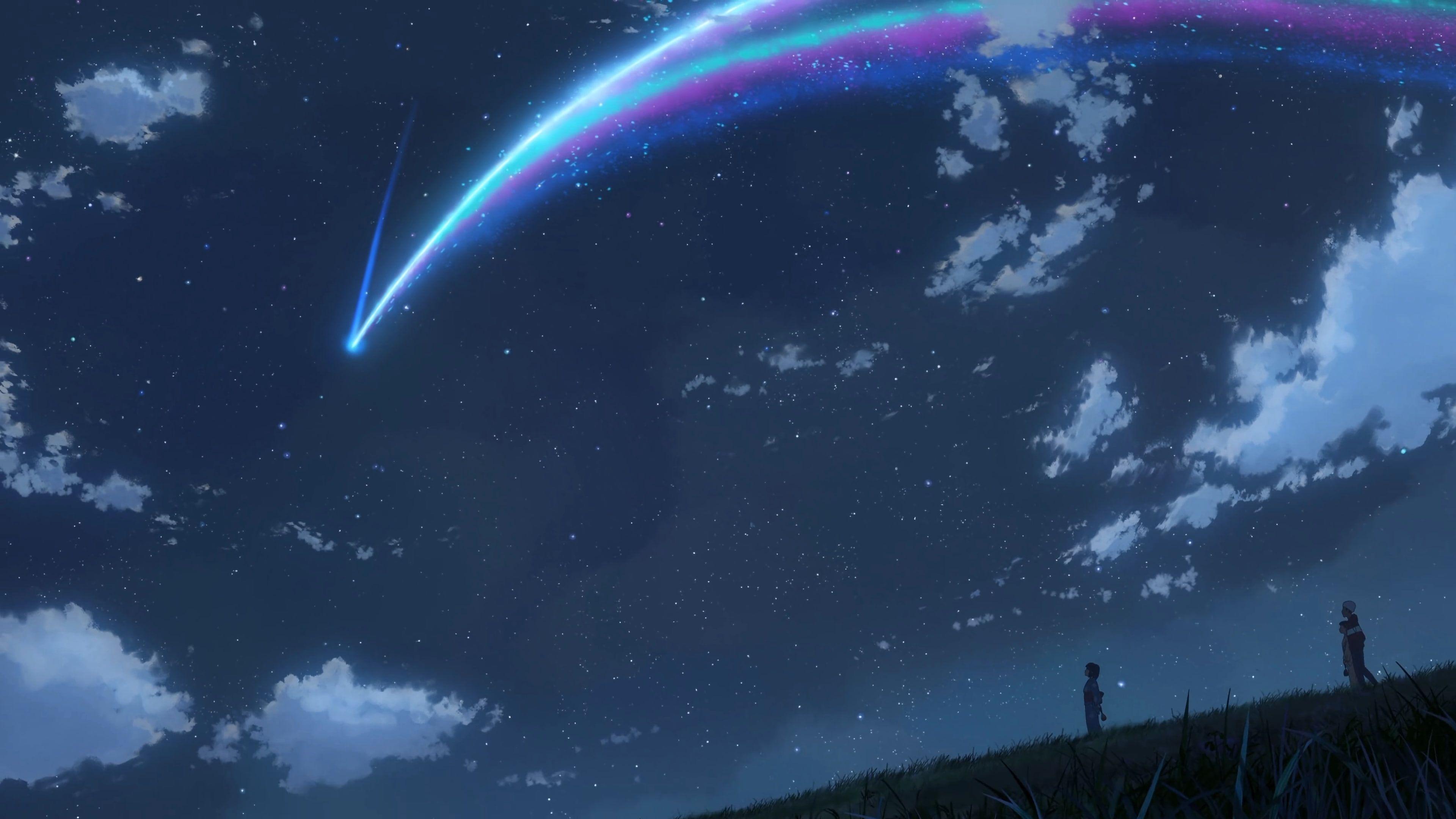 3840x2160 Makoto Shinkai Kimi no Na Wa K #wallpaper #hdwallpaper #desktop. Kimi no na wa wallpaper, Kimi no na wa, Your name wallpaper