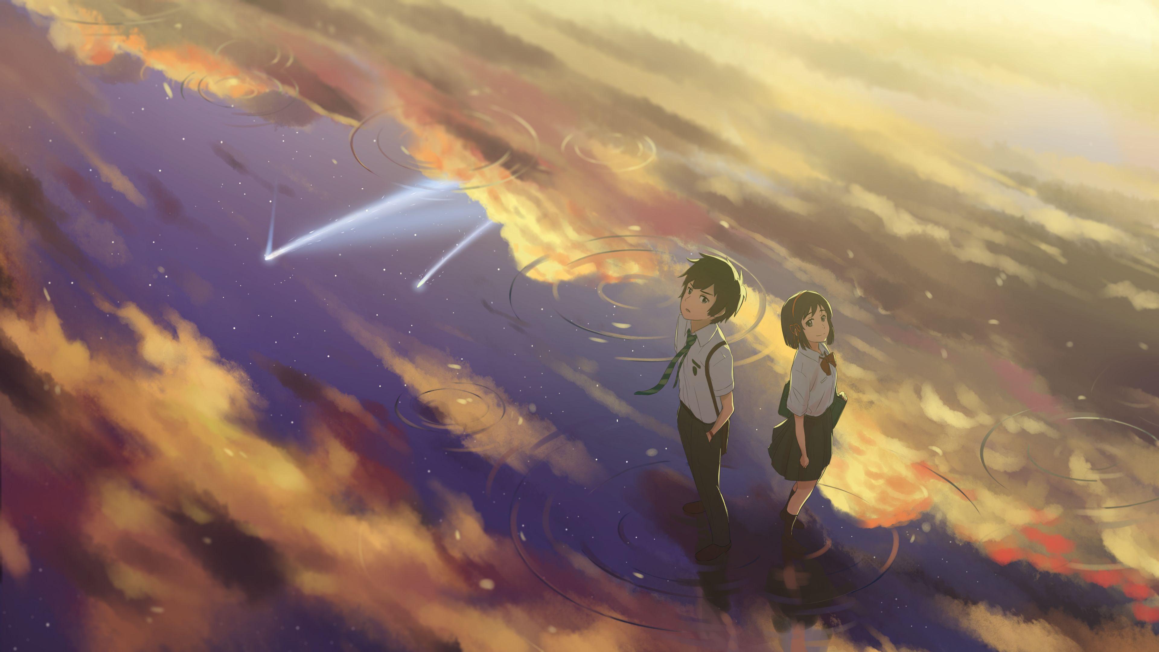 3840x2160 HD desktop wallpaper: Anime, Your Name, Kimi No Na Wa, Mitsuha Miyamizu, Taki Tachibana download free picture