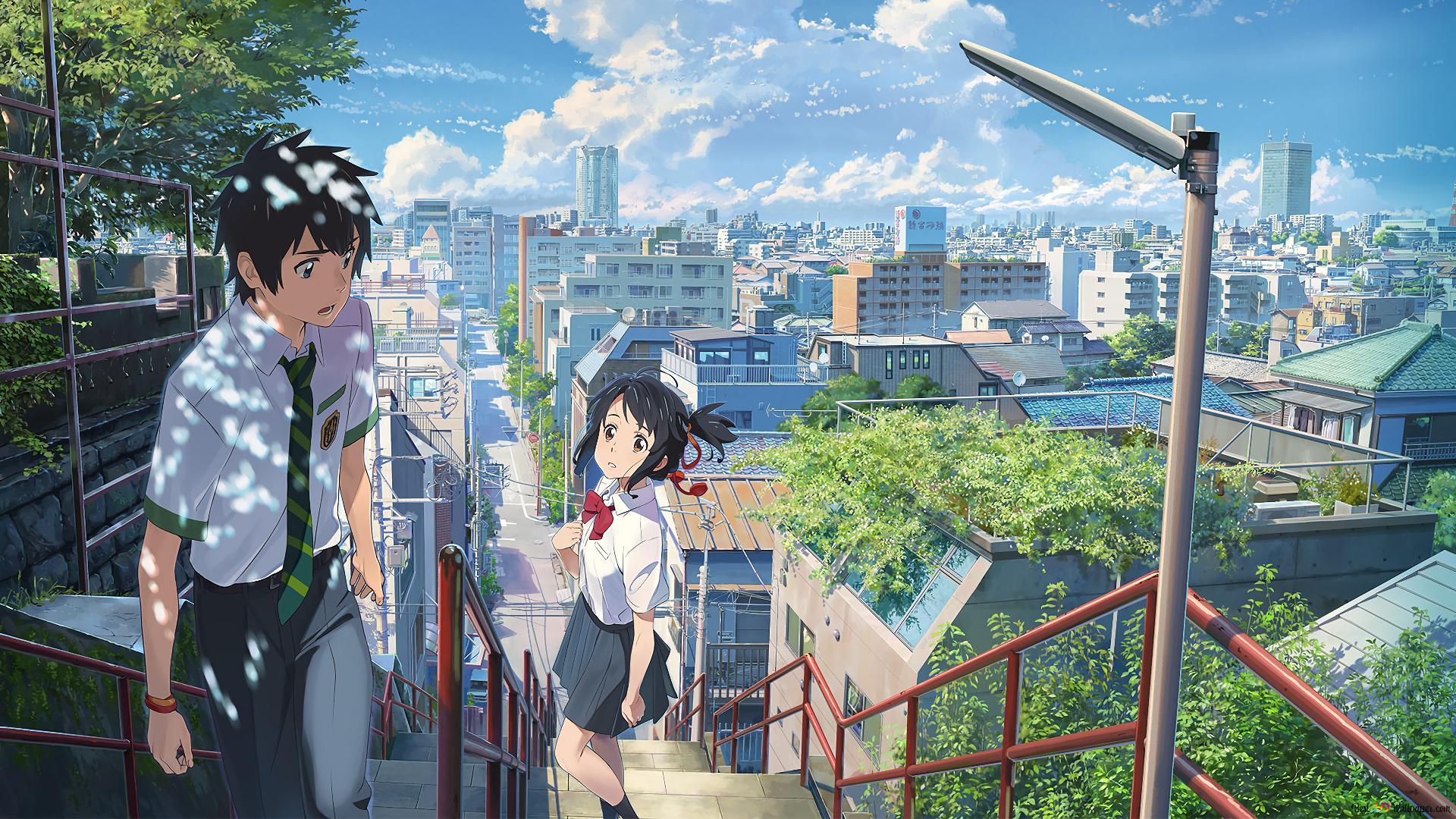 1920x1080 Anime No Na Wa Mitsuha and Taki HD wallpaper download