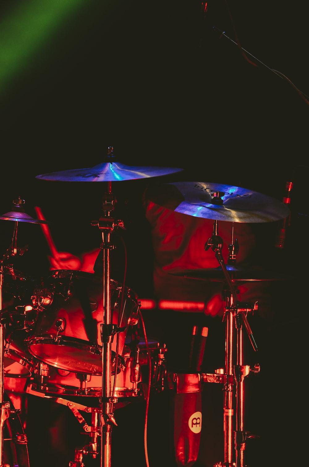 1000x1510 red and black drum set photo
