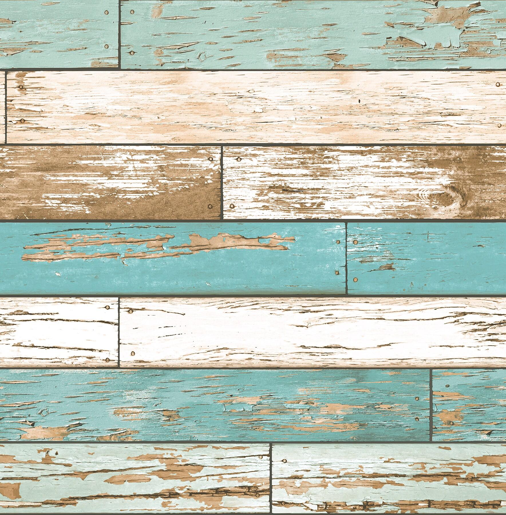 1768x1800 Brewster Wallcovering Reclaimed 56 Sq Ft Turquoise Non Woven Textured Wood Unpasted Wallpaper In The Wallpaper Department At