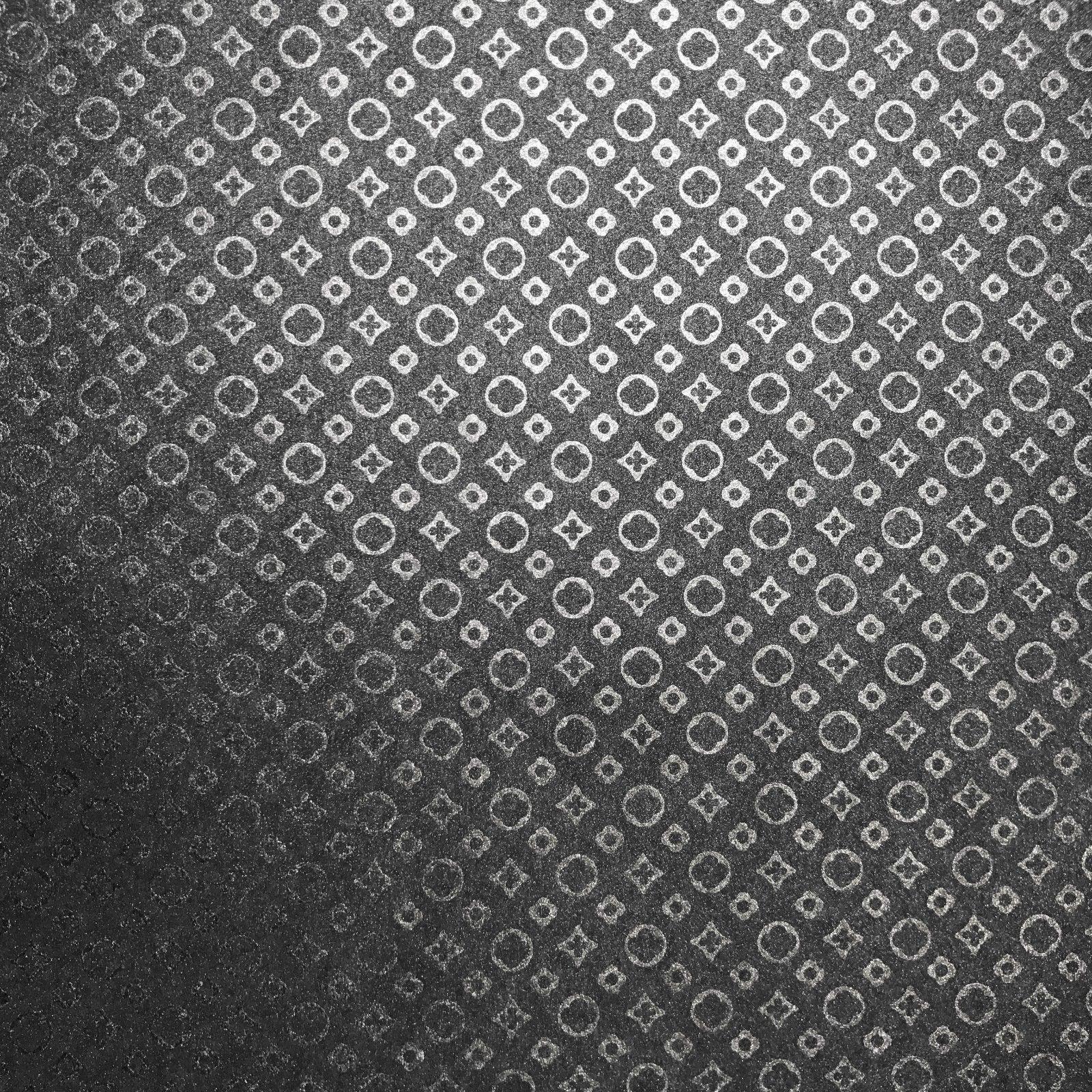 1600x1600 Gray Silver Metallic Monogram Wallpaper