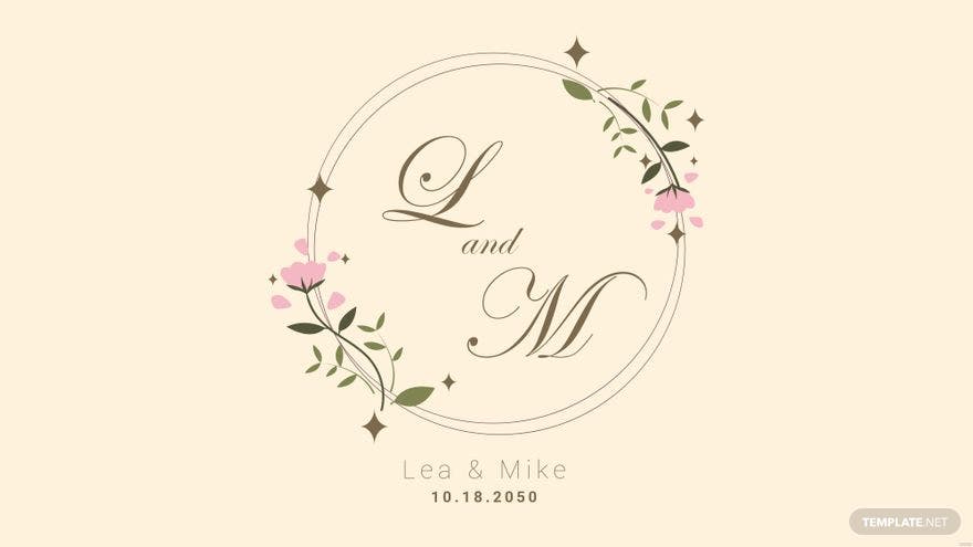 880x495 Free Wedding Monogram Wallpaper, Illustrator, JPG, PNG, SVG