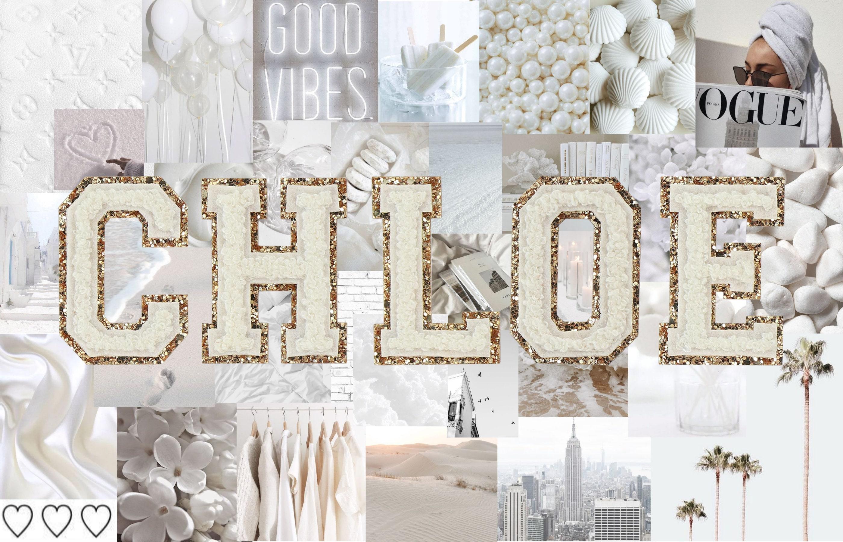 2800x1800 Custom White Preppy Monogram Desktop Wallpaper Collage