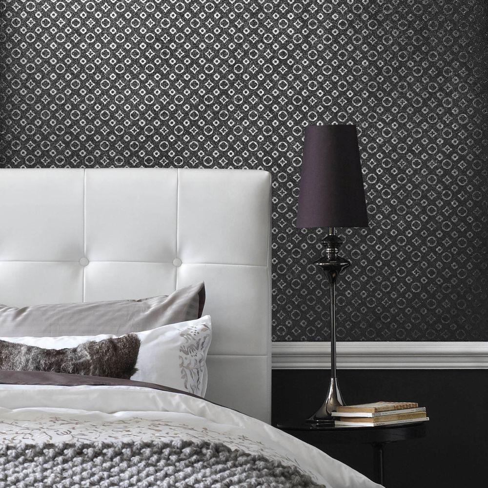 1000x1000 Gray Silver Metallic Monogram Wallpaper