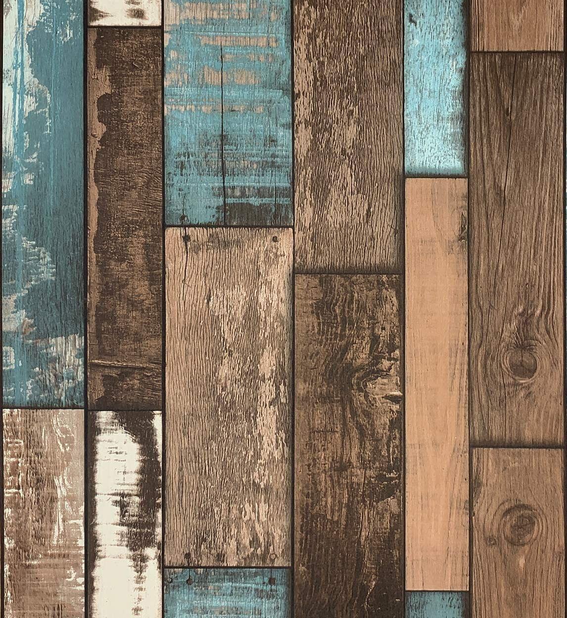 1146x1249 Buy Wood Plank Wallpaper Wood Wallpaper Stick and Peel Reclaimed Wood Contact Paper Decorative Wallpaper Self Adhesive Removable Wallpaper Vinyl Waterproof Countertop Home Decorative 17.7x197 Online at Lowest Price in Ubuy Saint