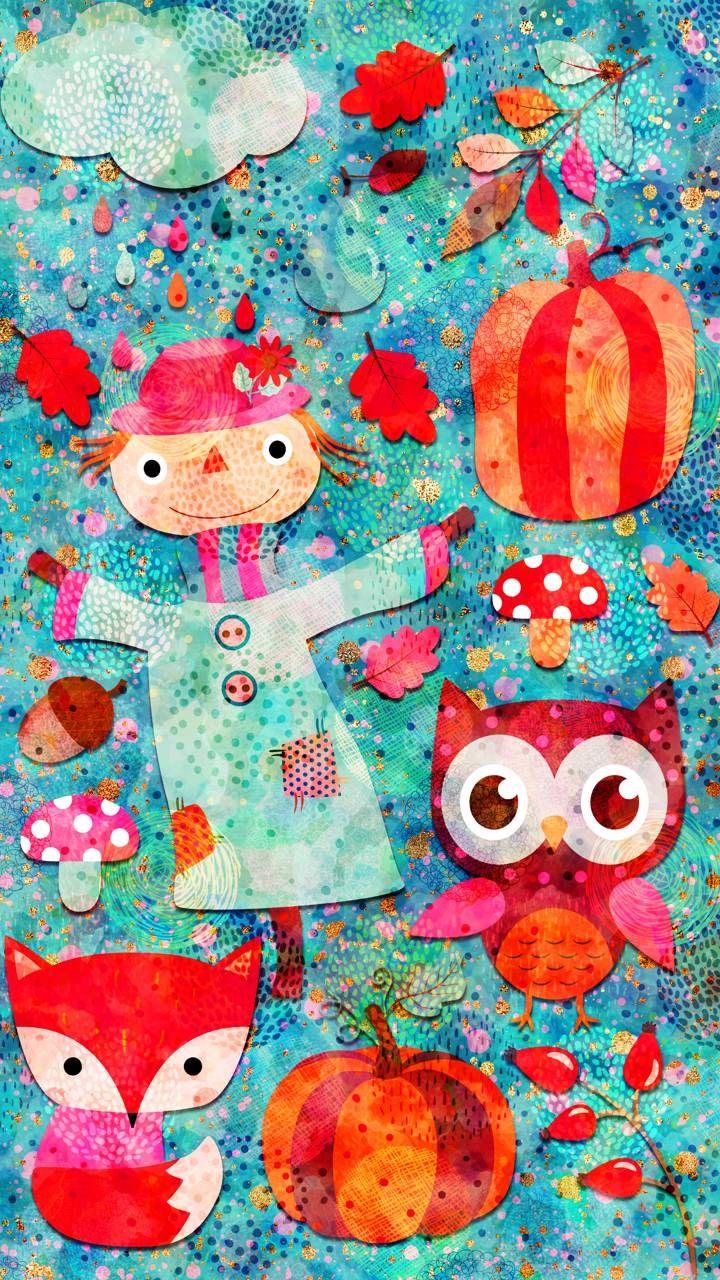 720x1280 Kawaii Fall Scarecrow wallpaper by Koteto. Kawaii wallpaper, Wallpaper, Scarecrow