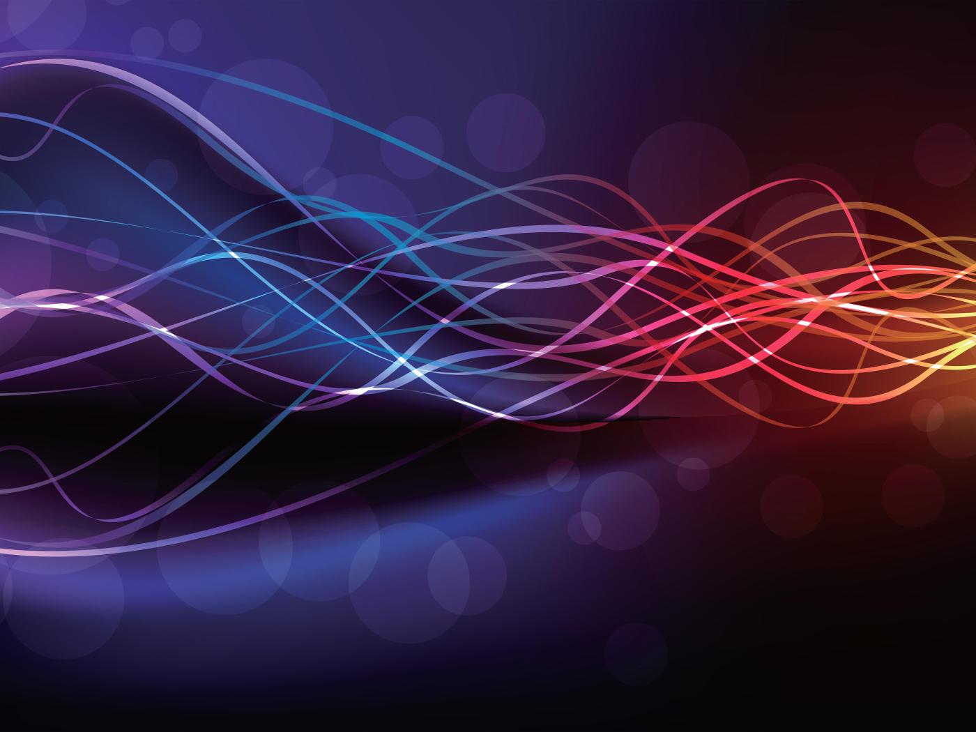 1400x1050 Subtle neon waves on a purple background Desktop wallpaper 1400x1050