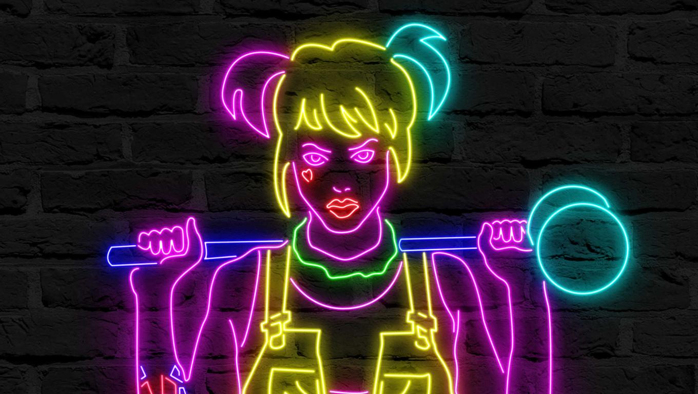 1360x768 Birds Of Prey Neon Poster Desktop Laptop HD Wallpaper, HD Movies 4K Wallpaper, Image, Photo and Background