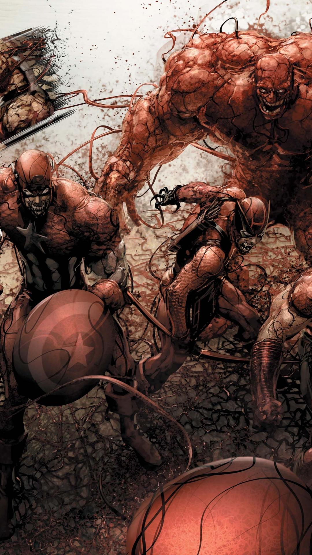 1080x1920 Spider Man Captain America Wolverine Carnage Marvel Comics Hawkeye