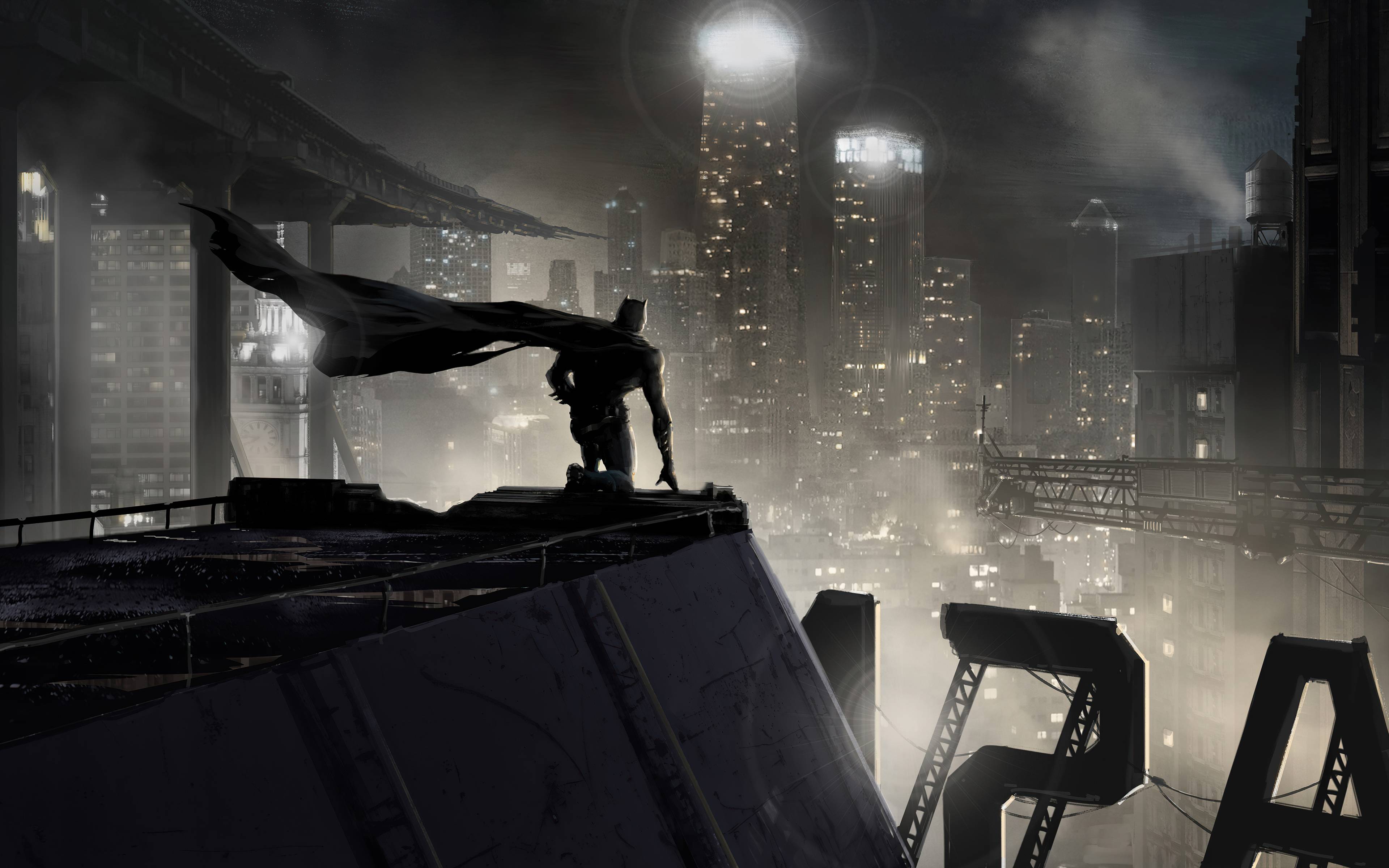 3840x2400 Batman 4k Gotham City Digital Wallpaper, HD Superheroes 4K Wallpaper, Image, Photo and Background