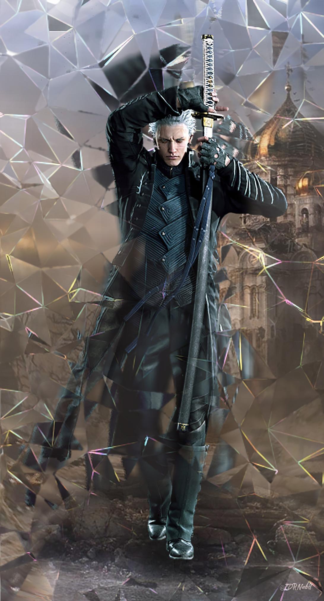 1092x2023 I made Vergil Mobile Wallpaper