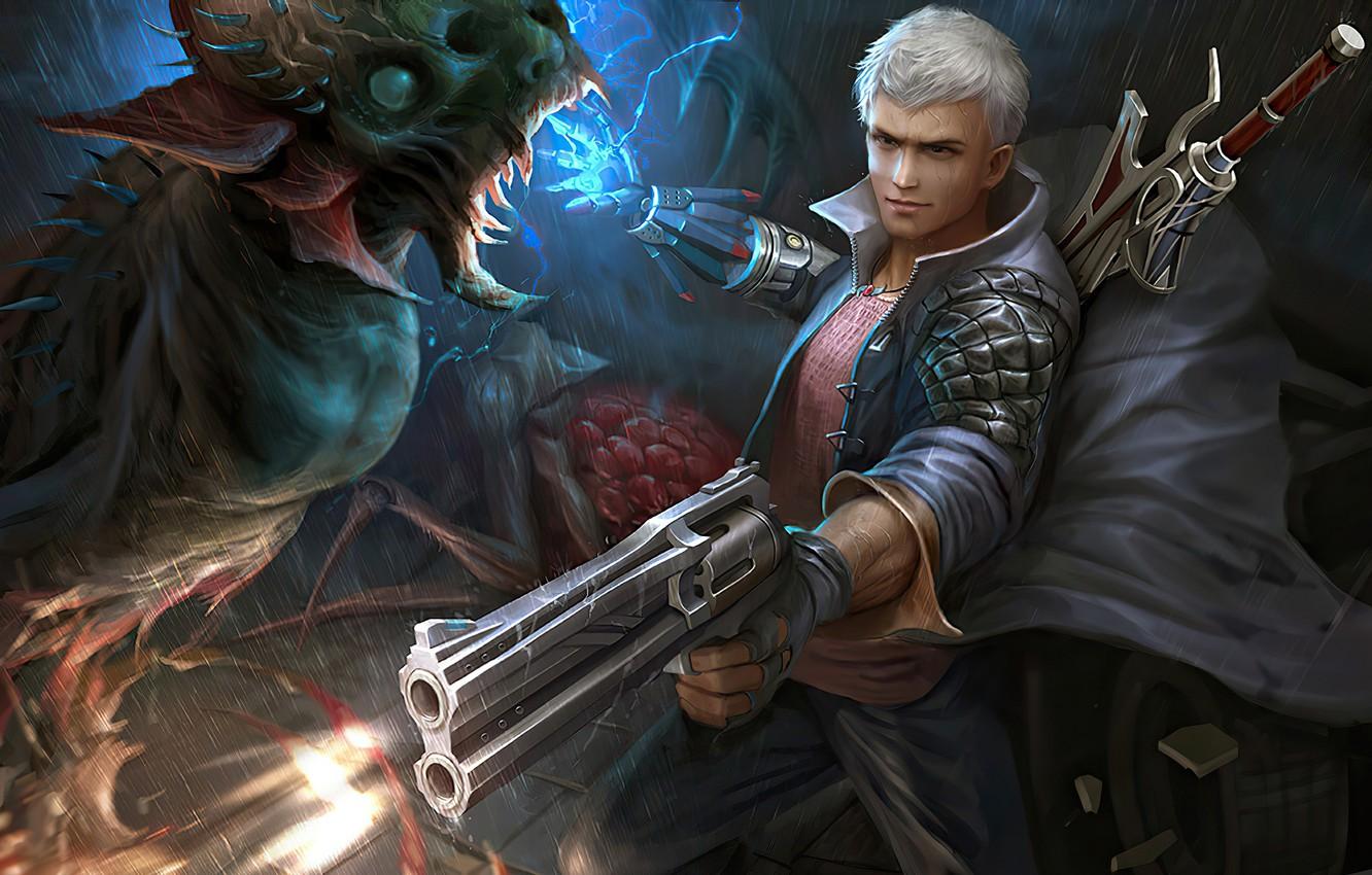 1332x850 Wallpaper Being, Weapons, Gun, Devil May Cry - for desktop, section игры