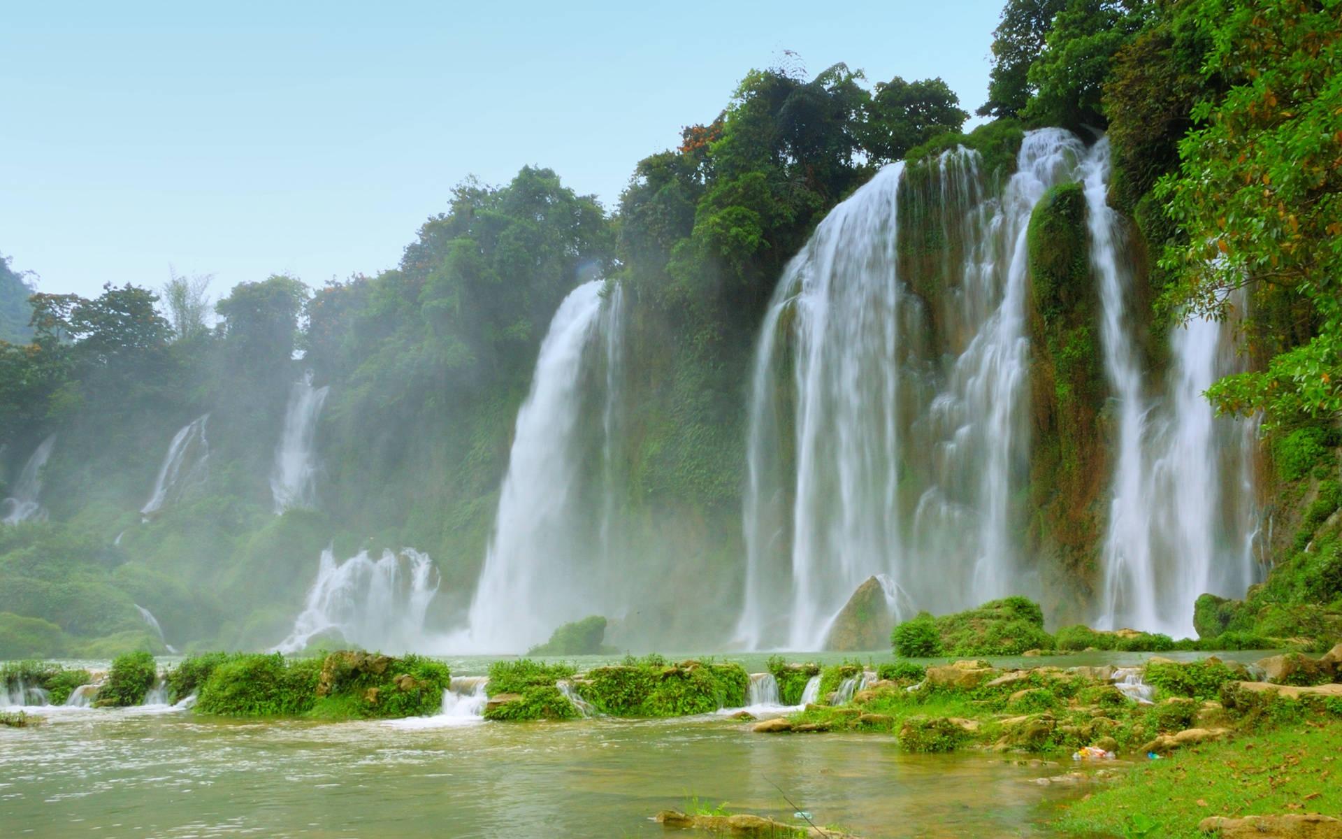 1920x1200 Download Vietnam Majestic Waterfalls Wallpaper