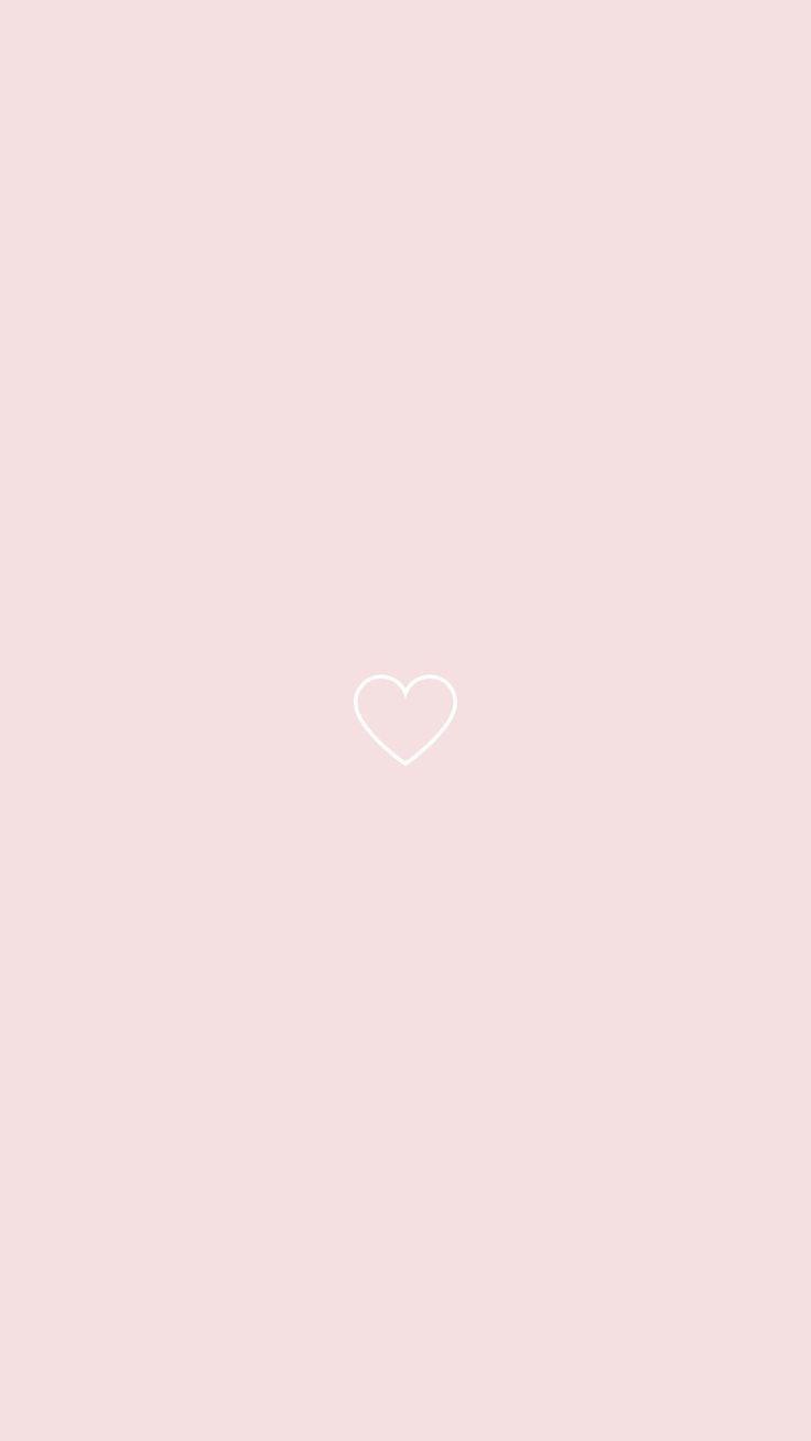 736x1308 Minimal Pink and White Heart Wallpaper. Baby pink wallpaper iphone, Pastel pink wallpaper, Pink wallpaper ipad