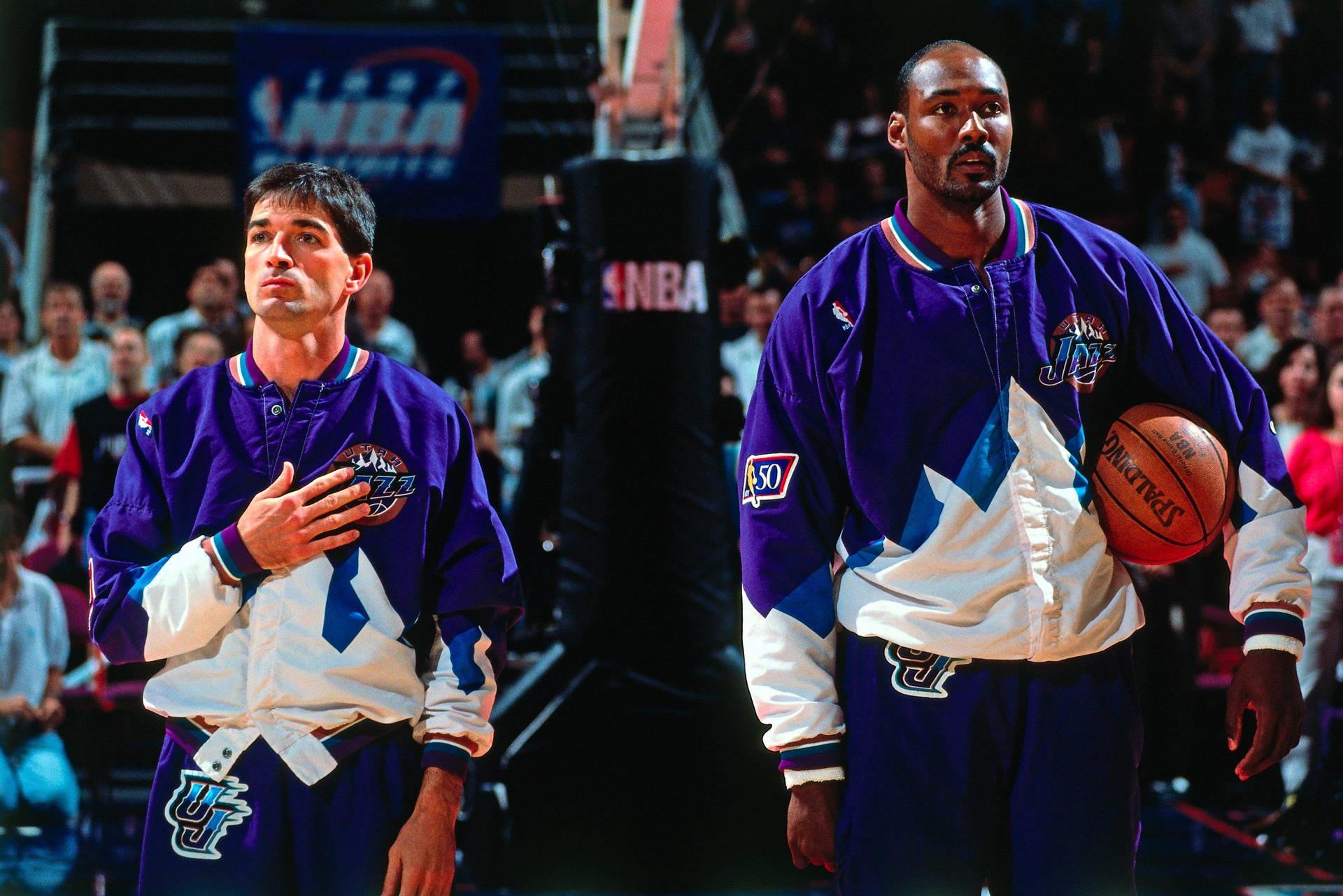1920x1281 Download John Stockton And Karl Malone Standing Wallpaper