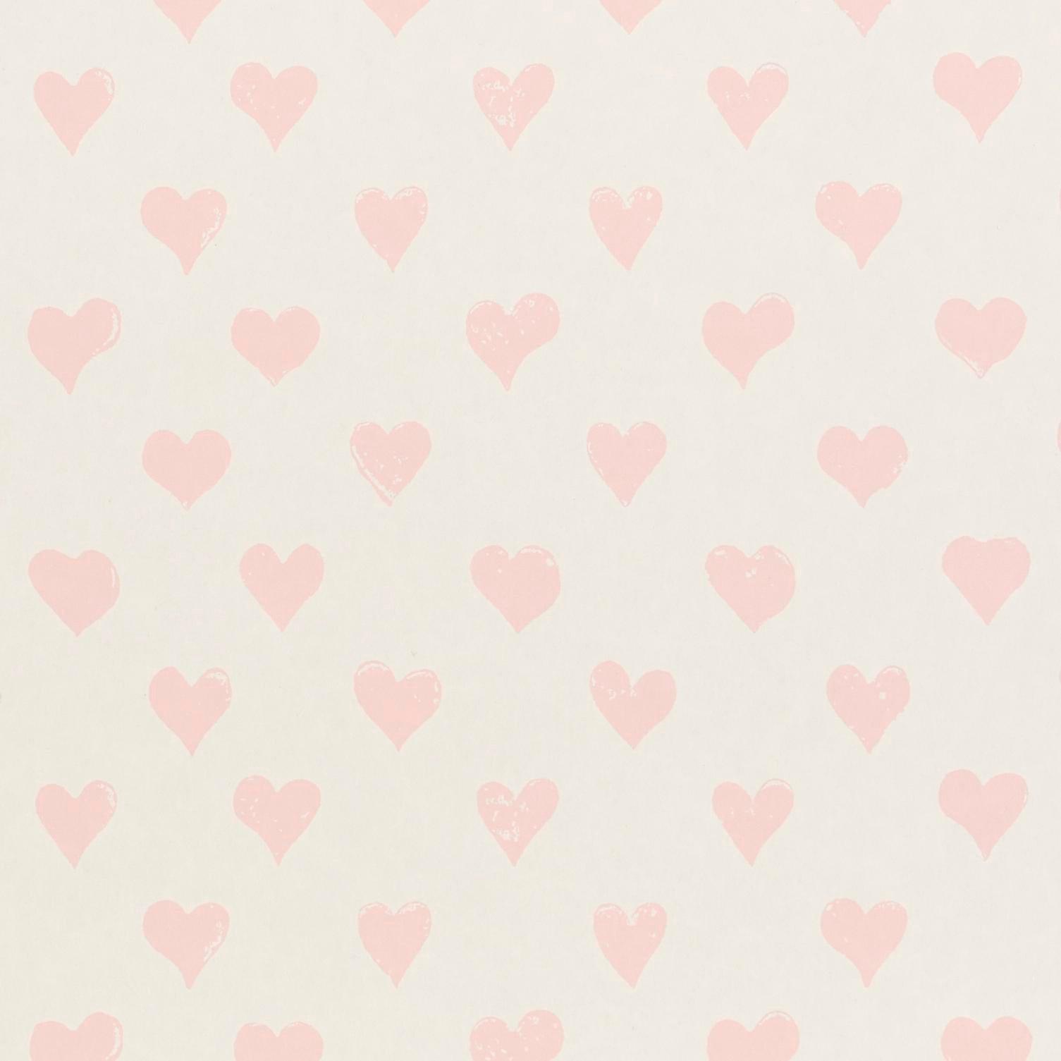 1505x1505 Sample x Molly Mahon Hearts Wallpaper in Pink