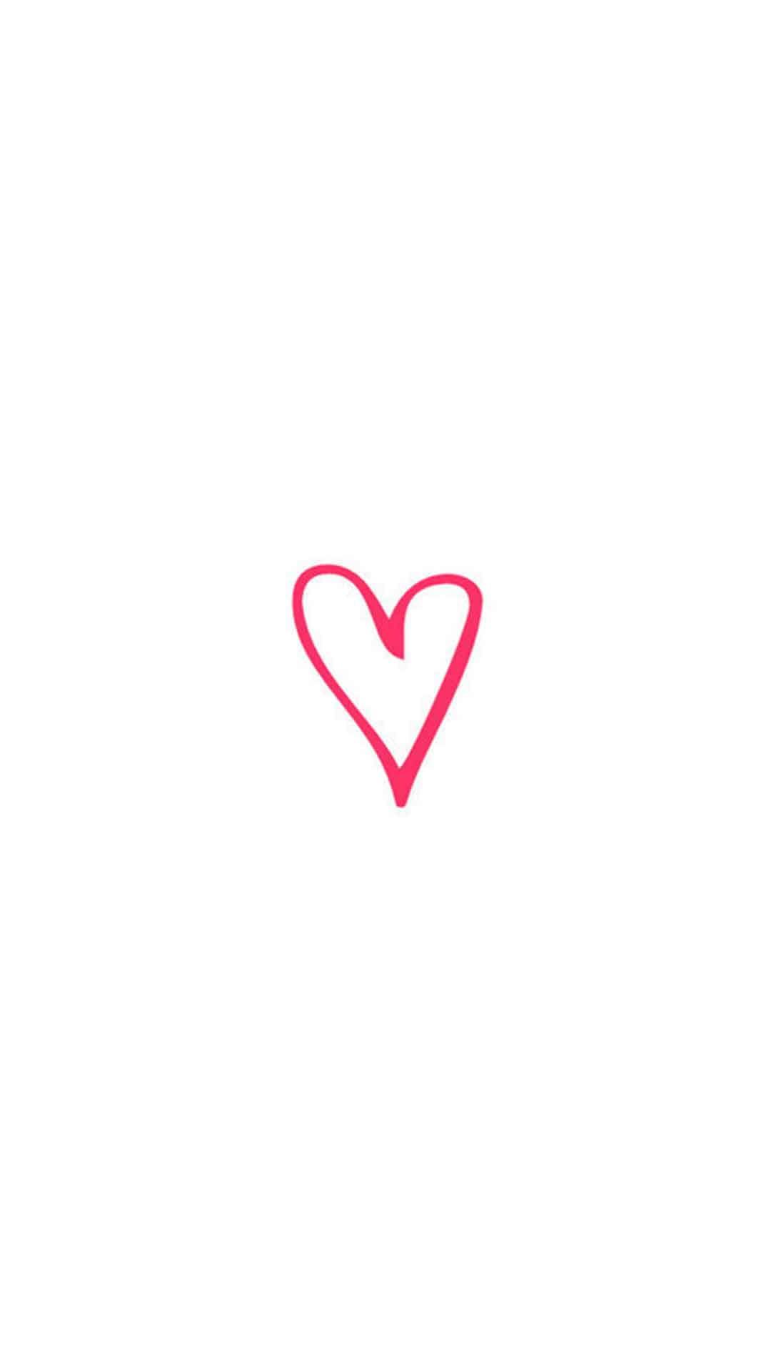 1080x1920 Download Simple Pink Heart Wallpaper