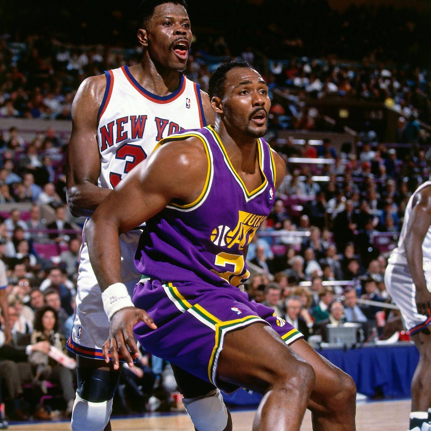 1400x1400 Download Karl Malone And Patrick Ewing Jr. Wallpaper