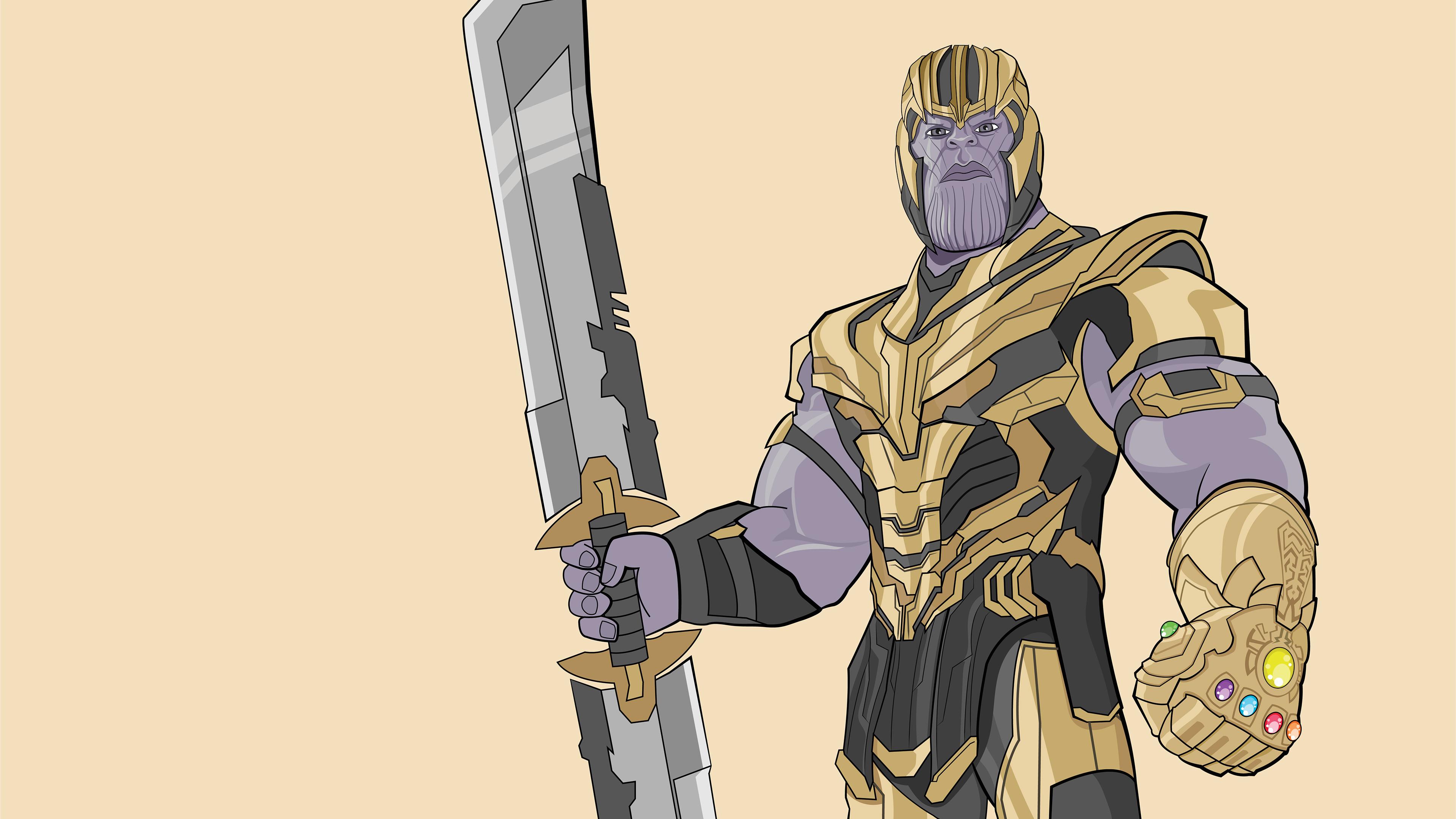 3840x2160 Thanos Avengers Endgame Artwork, HD Superheroes, 4k Wallpaper, Image, Background, Photo and Picture