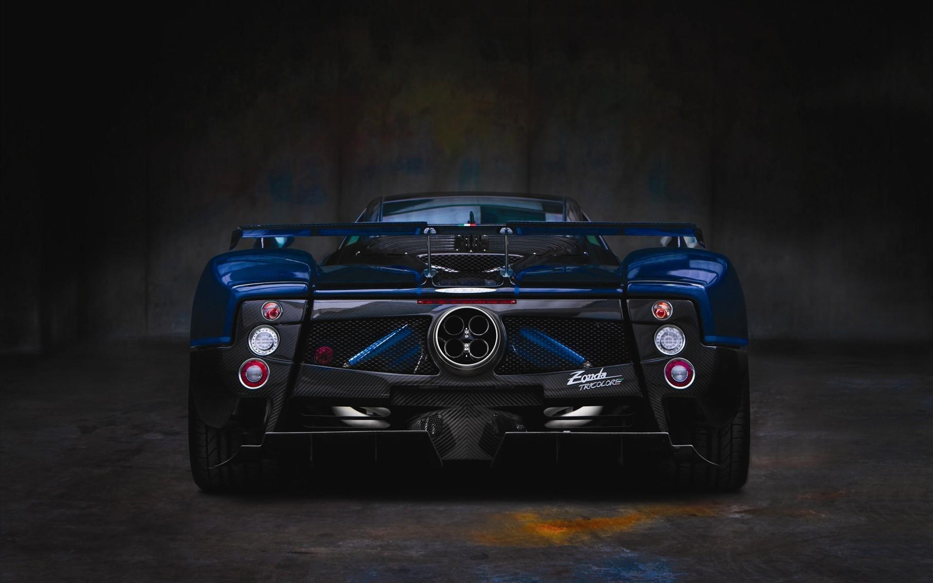 1920x1200 Zonda Tricolore hypercar, Pagani, Back view, Black Gallery HD Wallpaper