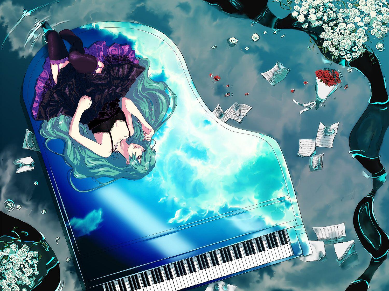 1500x1125 Pinterest. Hatsune miku, Anime, Piano anime