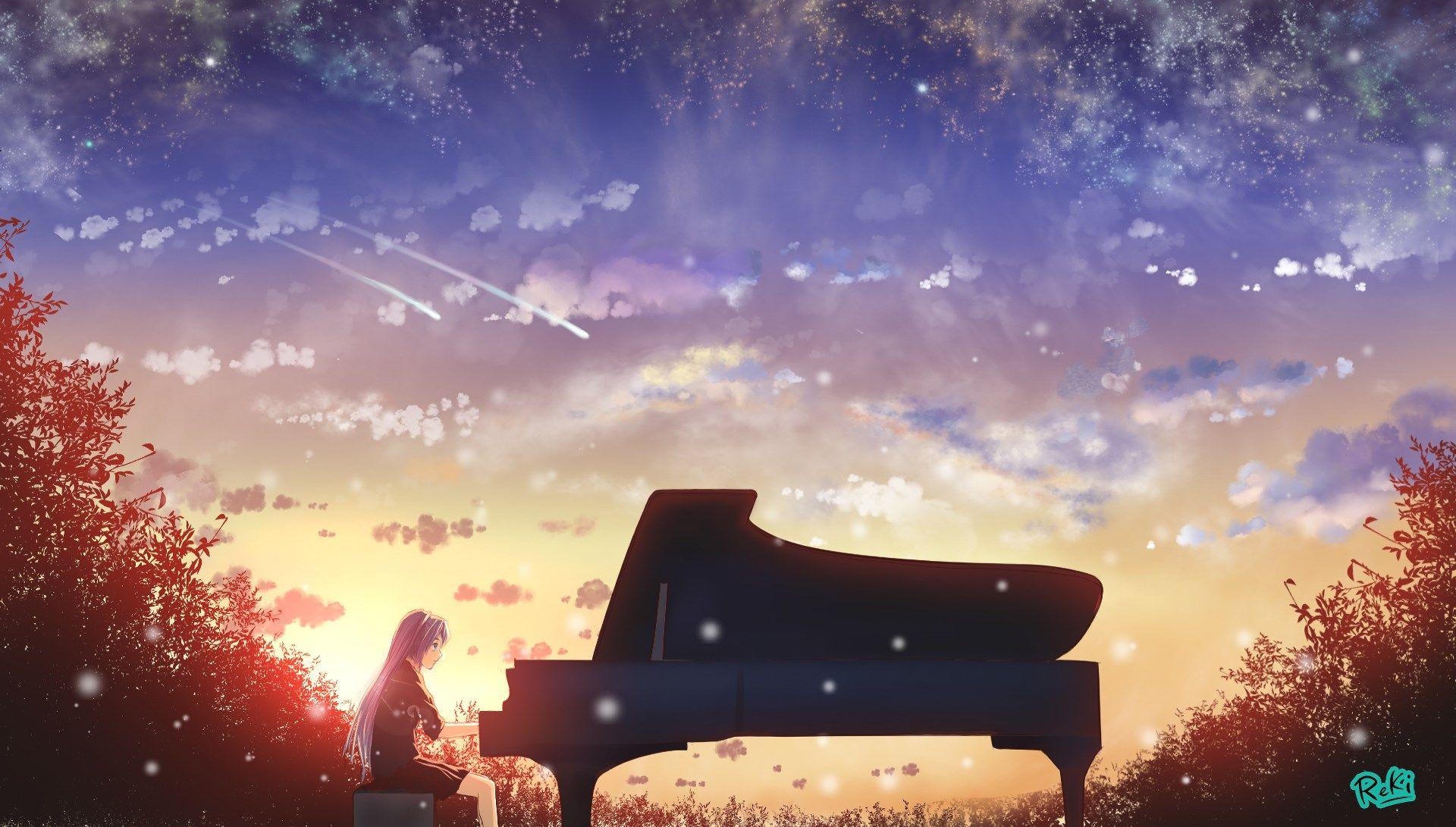 1920x1091 vocaloid backround desktop category. Vocaloid, Piano anime, Hatsune miku